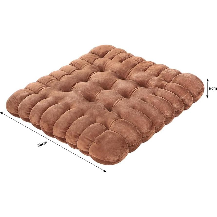 Cojín de Asiento Rectangular Peninsula Love 38x38 cm Galleta