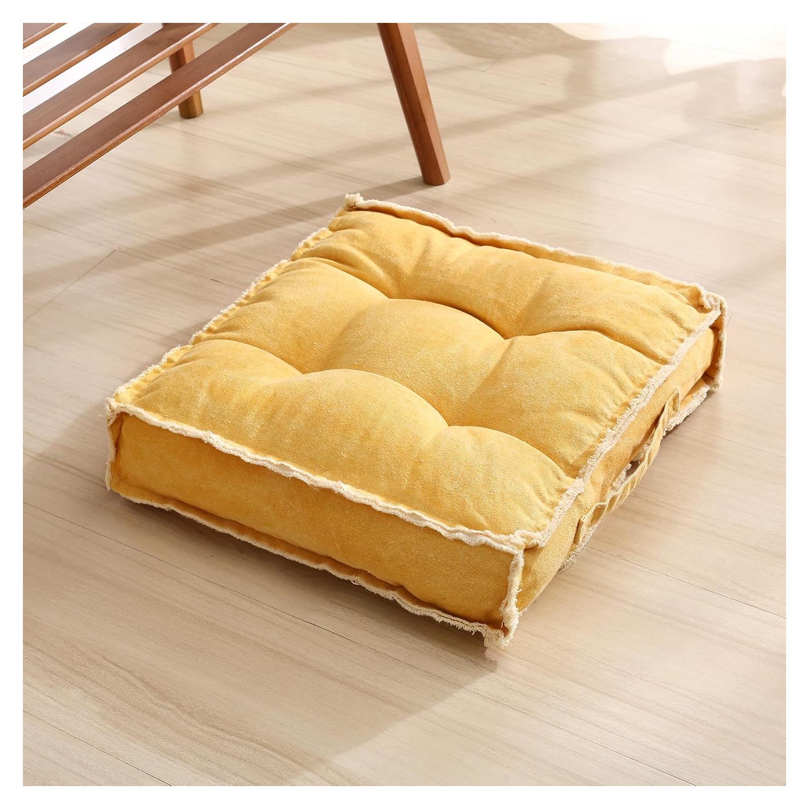 Cojín de Suelo Verpert Amarillo 40.6x40.6 cm Acolchado