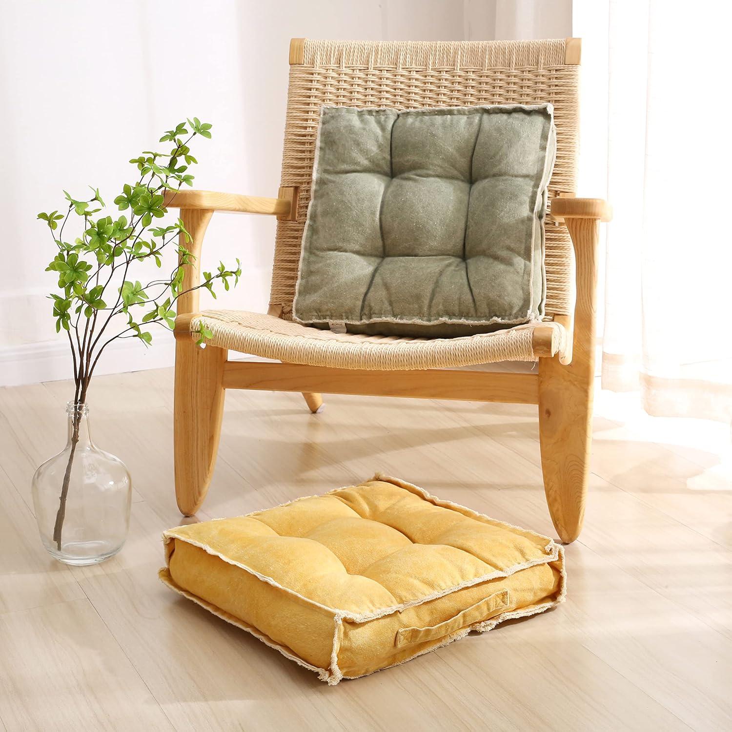 Cojín de Suelo Verpert Amarillo 40.6x40.6 cm Acolchado