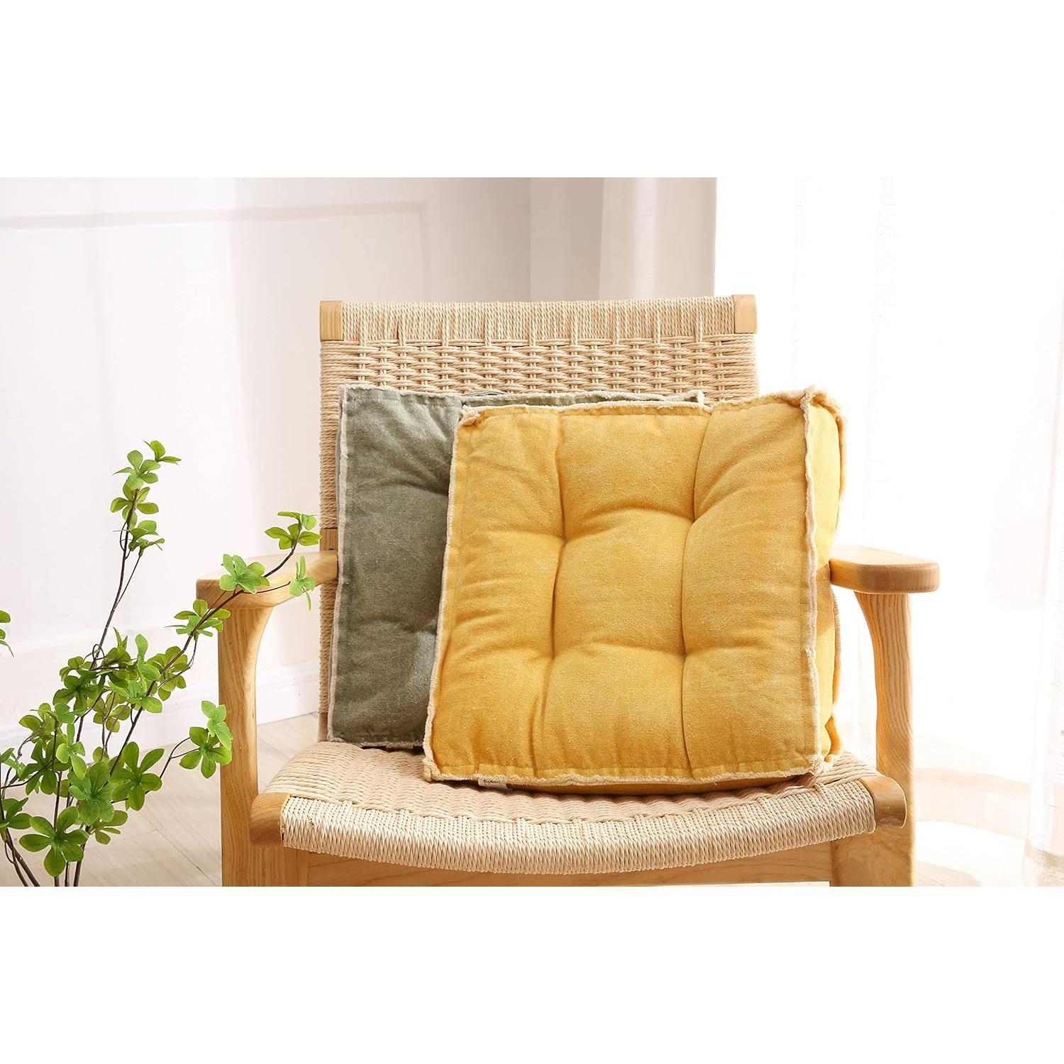 Cojín de Suelo Verpert Amarillo 40.6x40.6 cm Acolchado