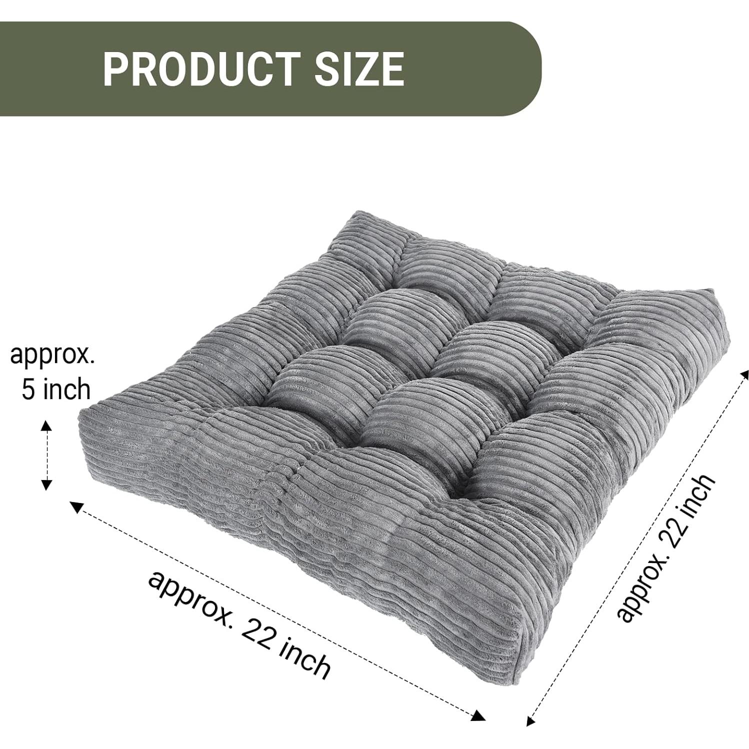 Juego de 2 Almohadas de Suelo Zen Shi Fu 55.88x55.88 cm Gris