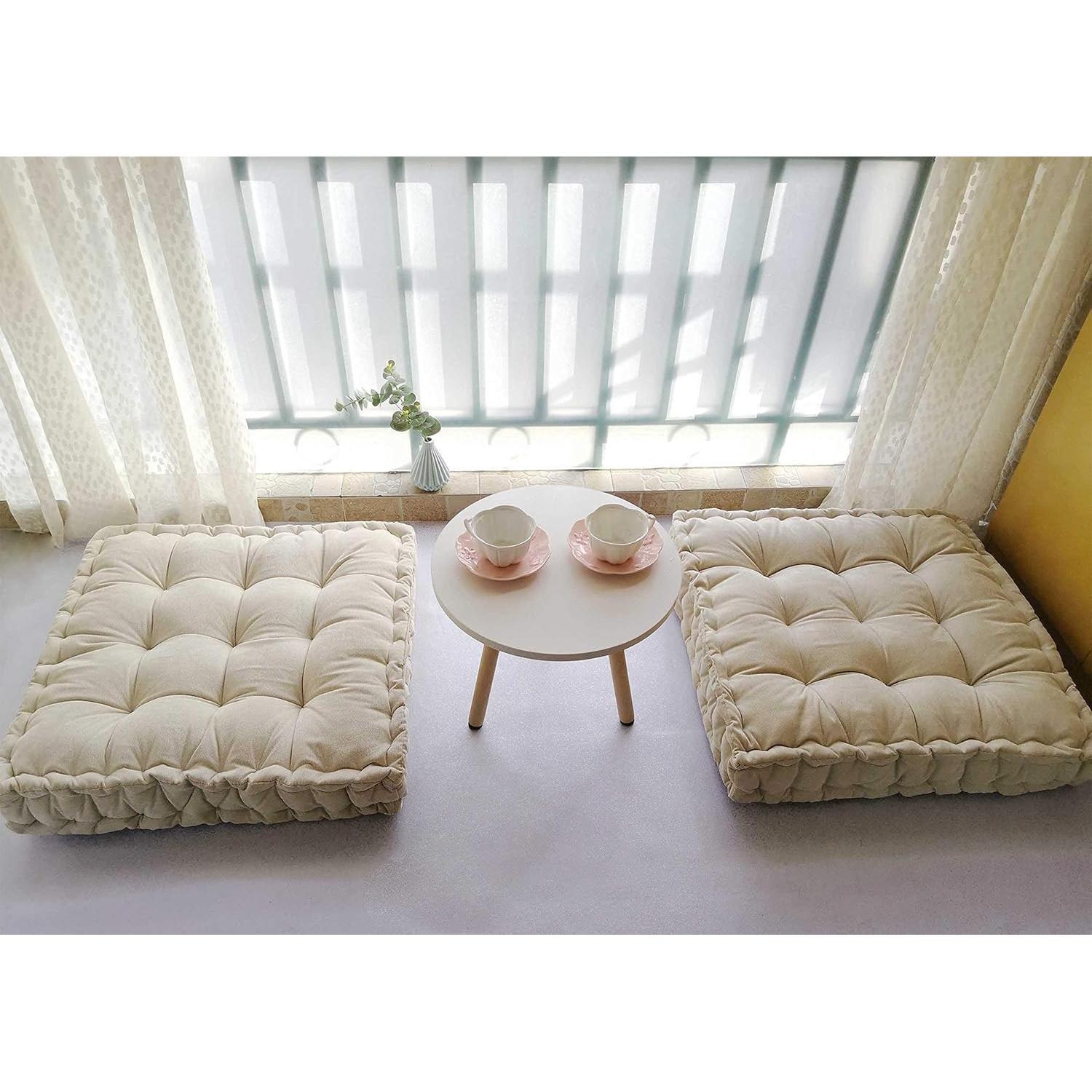 Cojín de Suelo Verpert 63.5x63.5 cm Beige Acolchado Japonés