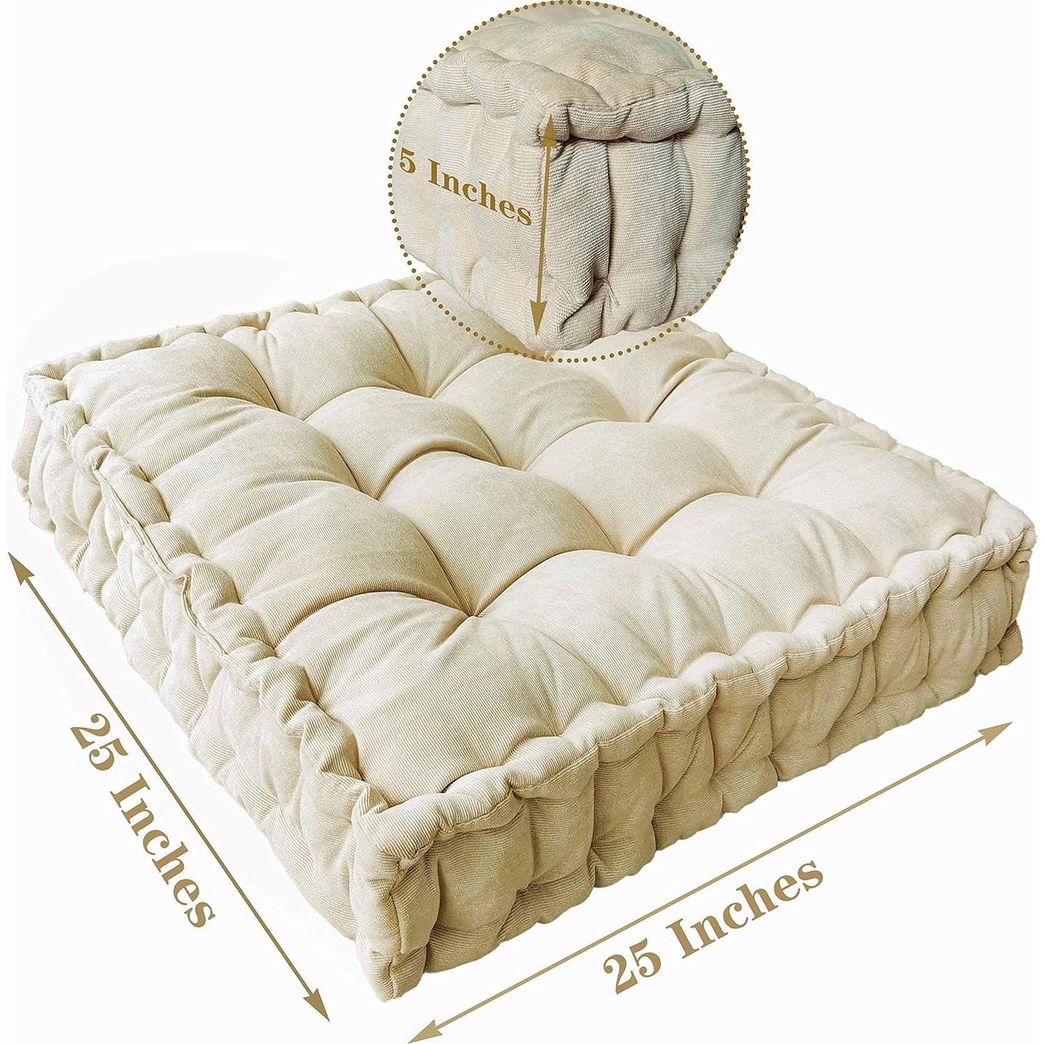 Cojín de Suelo Verpert 63.5x63.5 cm Beige Acolchado Japonés