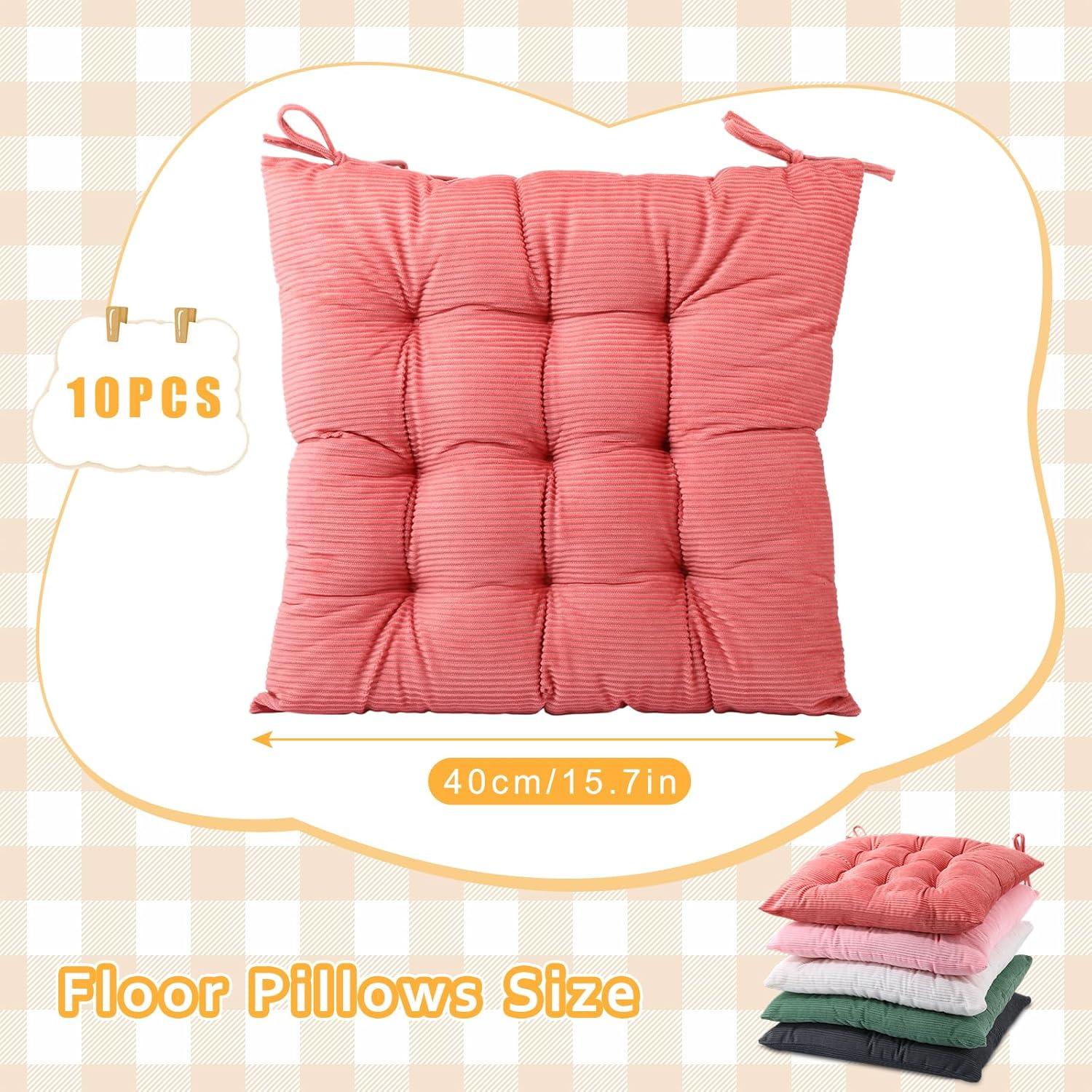 Cojines de Silla Geetery 10 Pcs Corduroy 40x40 cm Coloridos