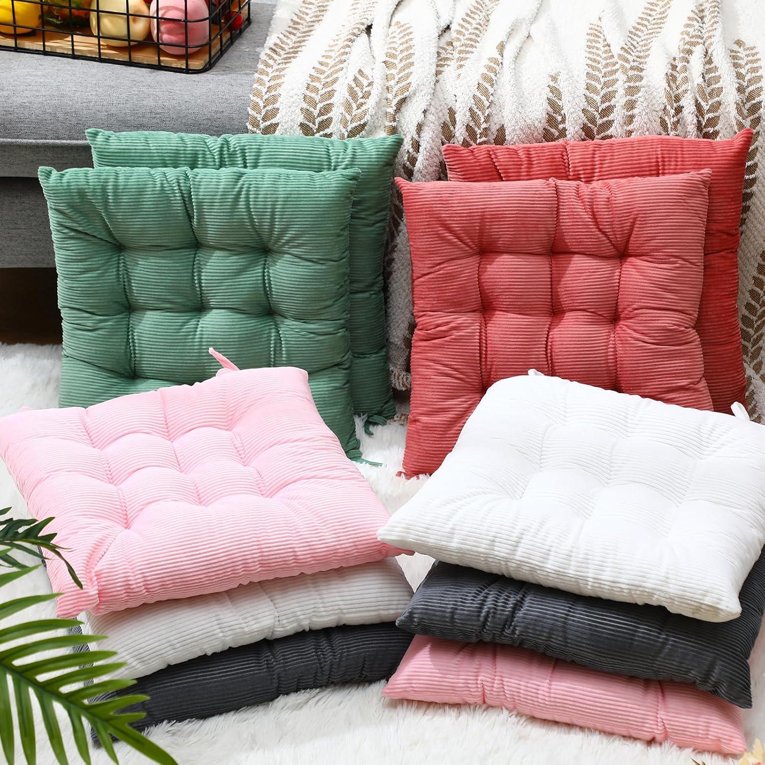 Cojines de Silla Geetery 10 Pcs Corduroy 40x40 cm Coloridos