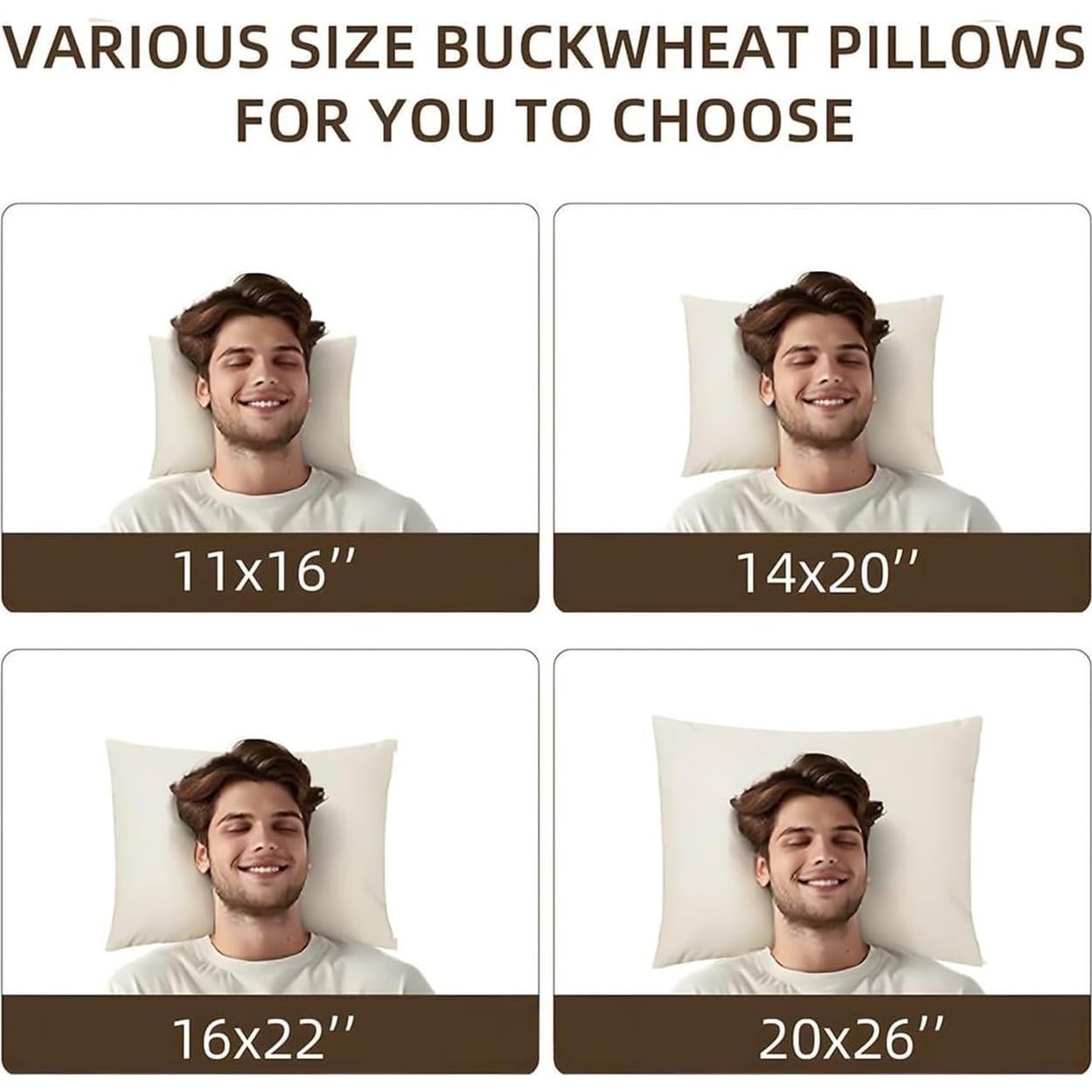 Cojín de Trigo Sarraceno Orgánico LOFE 50.8x66cm Ajustable