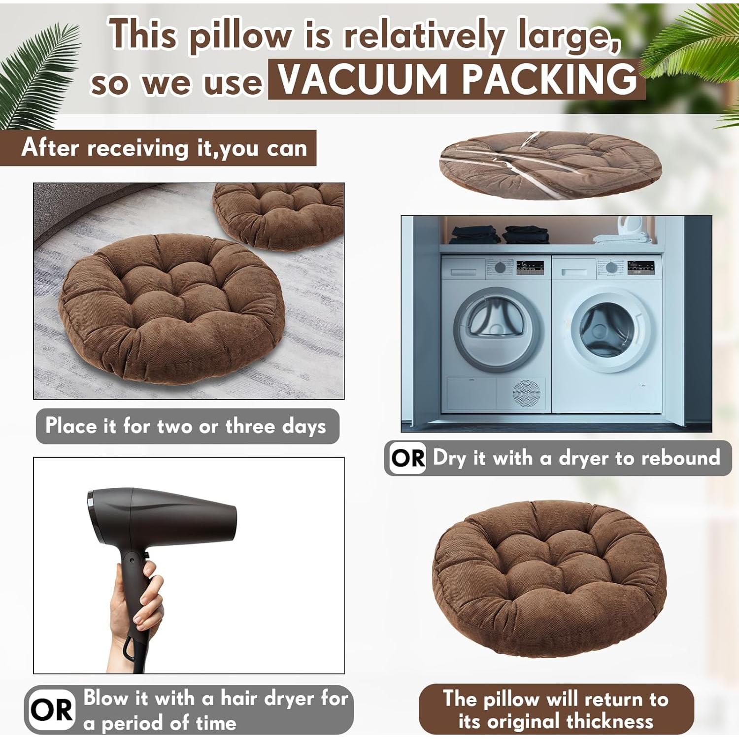 Cojines de Suelo Jerify 55 cm Redondos para Meditación 4 Pcs