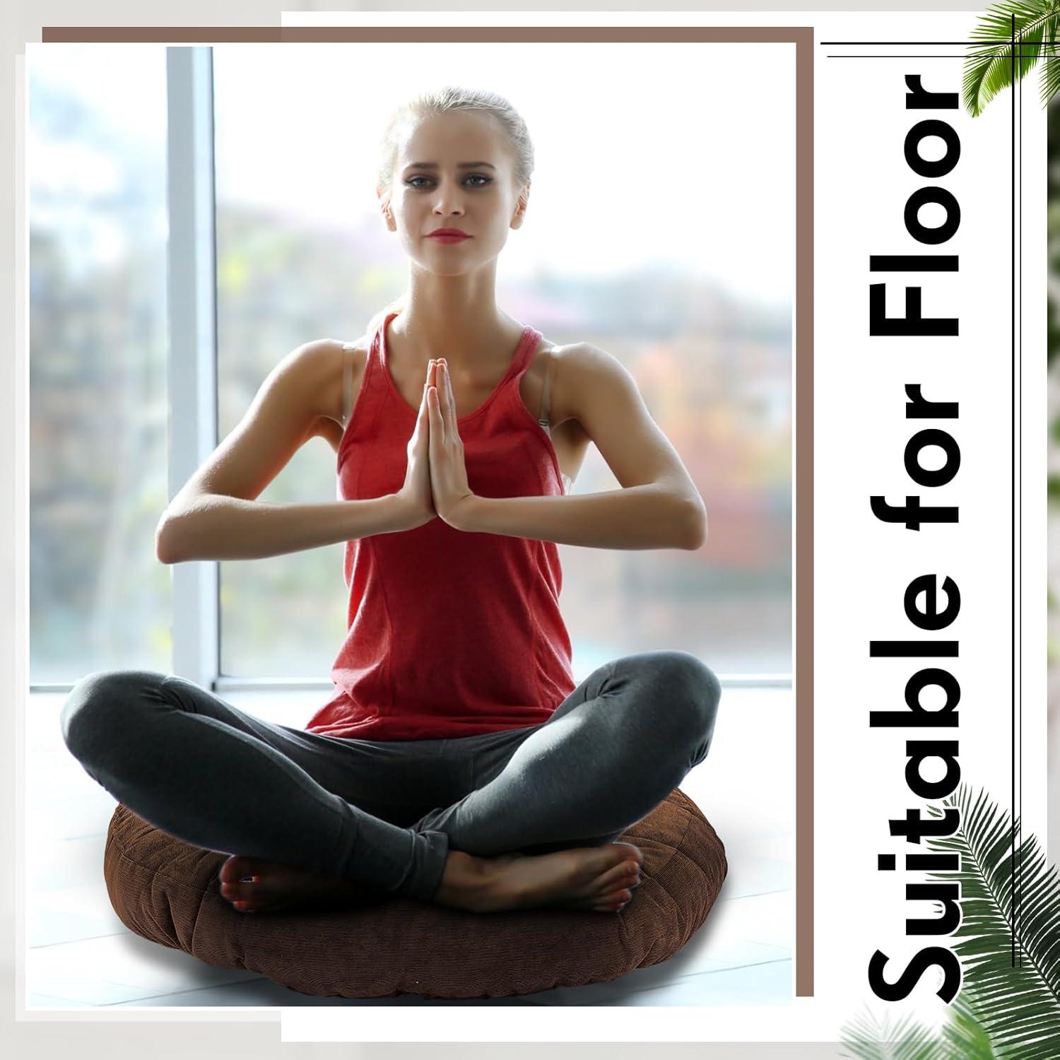 Cojines de Suelo Jerify 55 cm Redondos para Meditación 4 Pcs