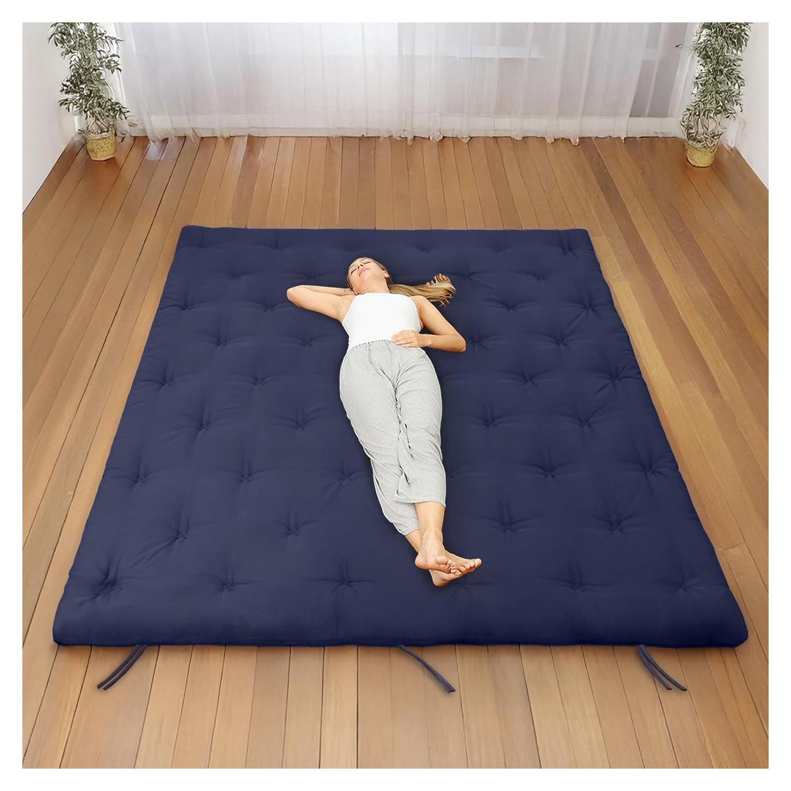 Colchón Futón Japonés Syrinx Completo 190.5x137.2cm Plegable