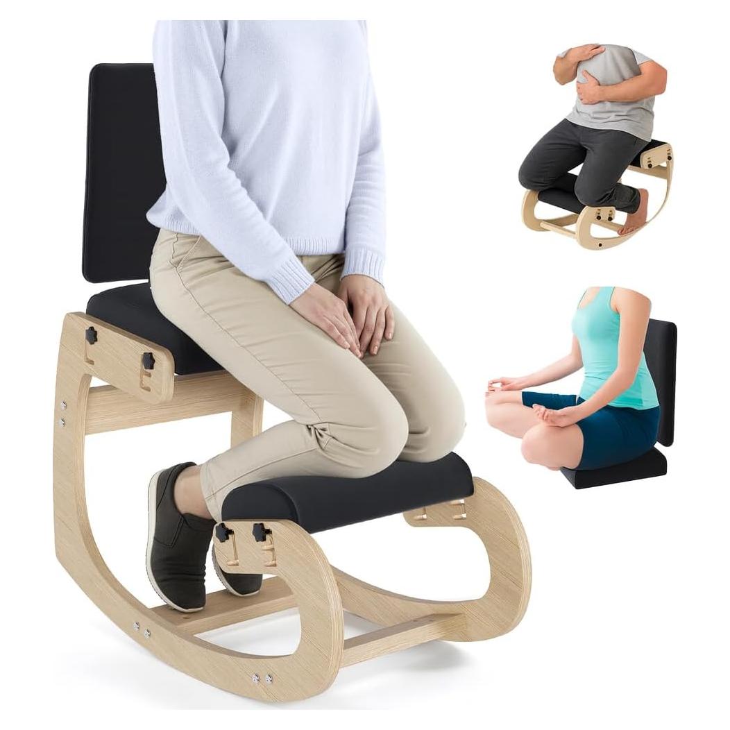 Silla de Rodillas Ergonómica Mind Oasis Ajustable con Respaldo