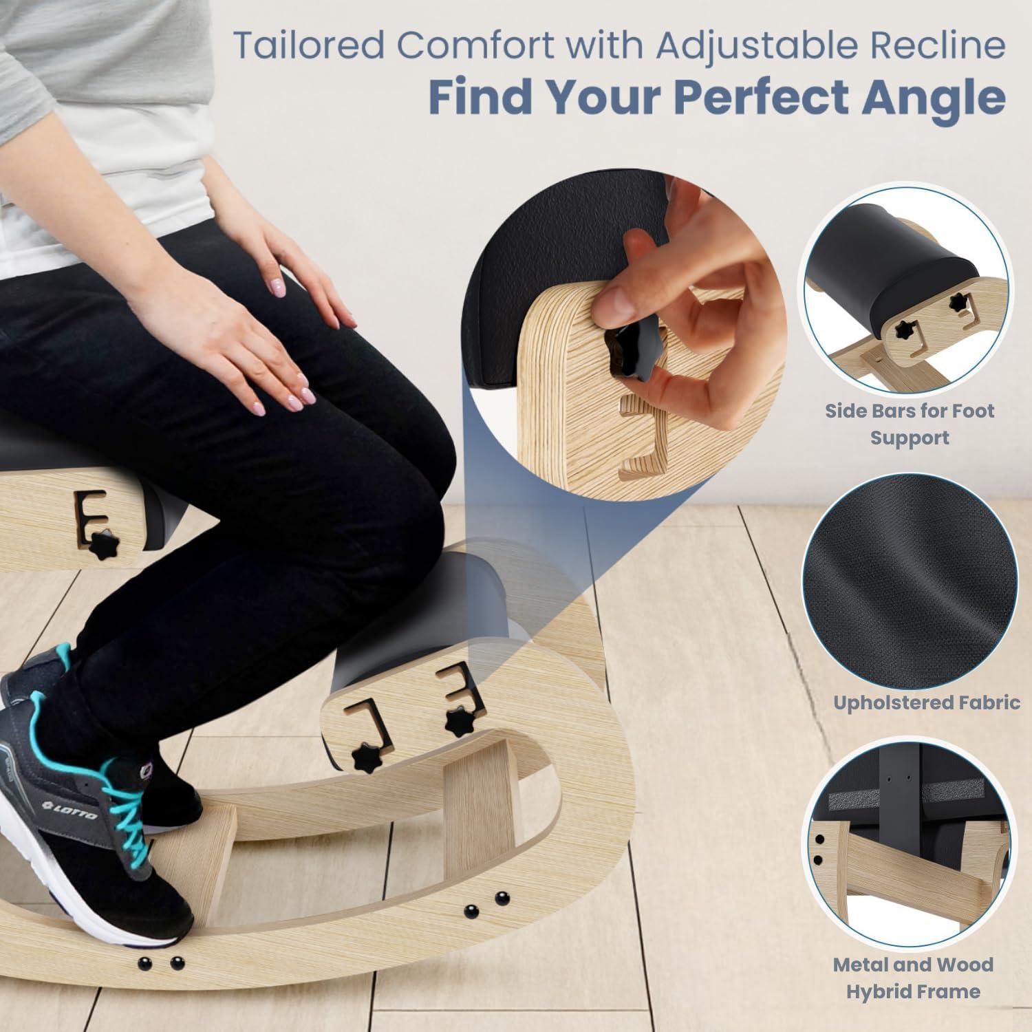 Silla de Rodillas Ergonómica Mind Oasis Ajustable con Respaldo