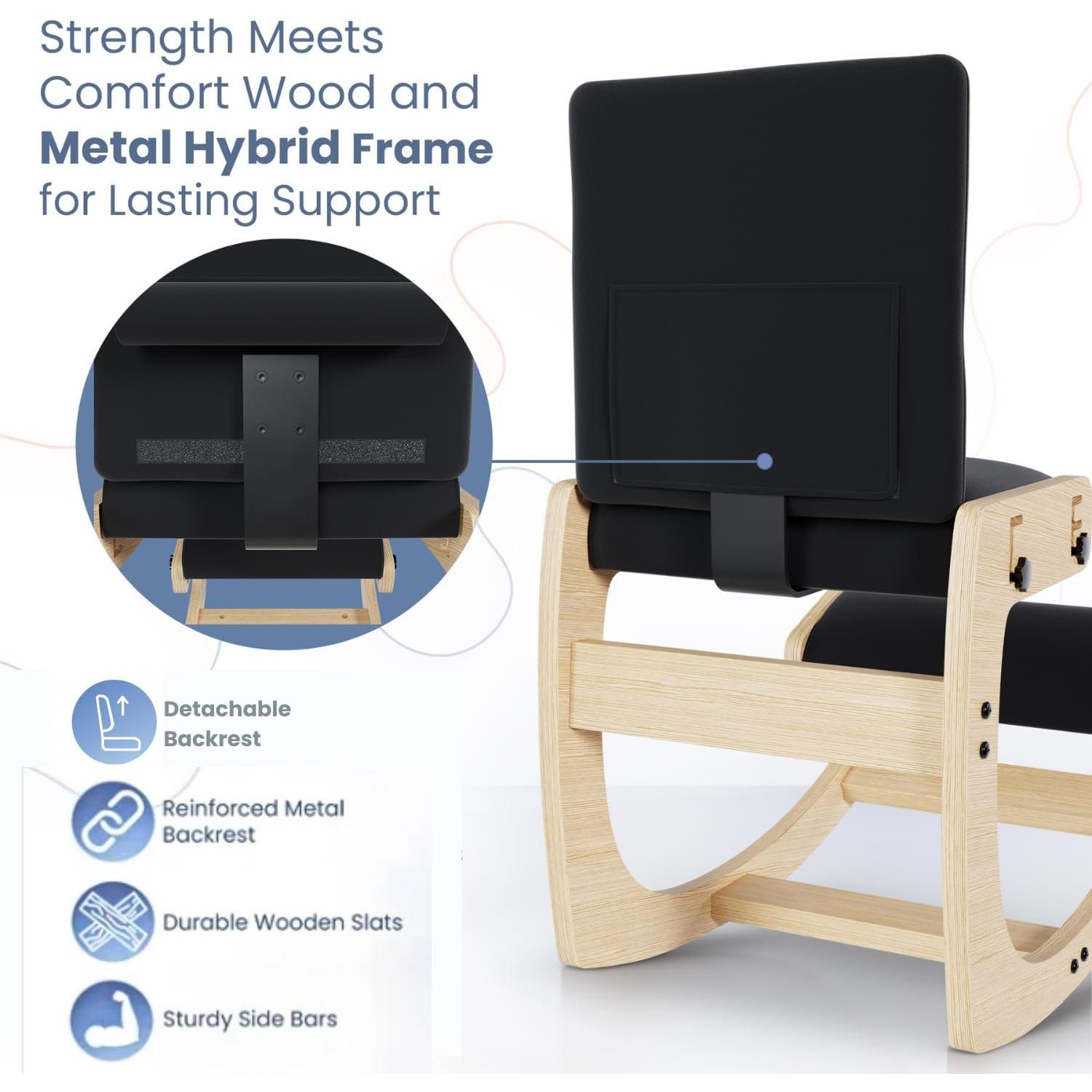 Silla de Rodillas Ergonómica Mind Oasis Ajustable con Respaldo