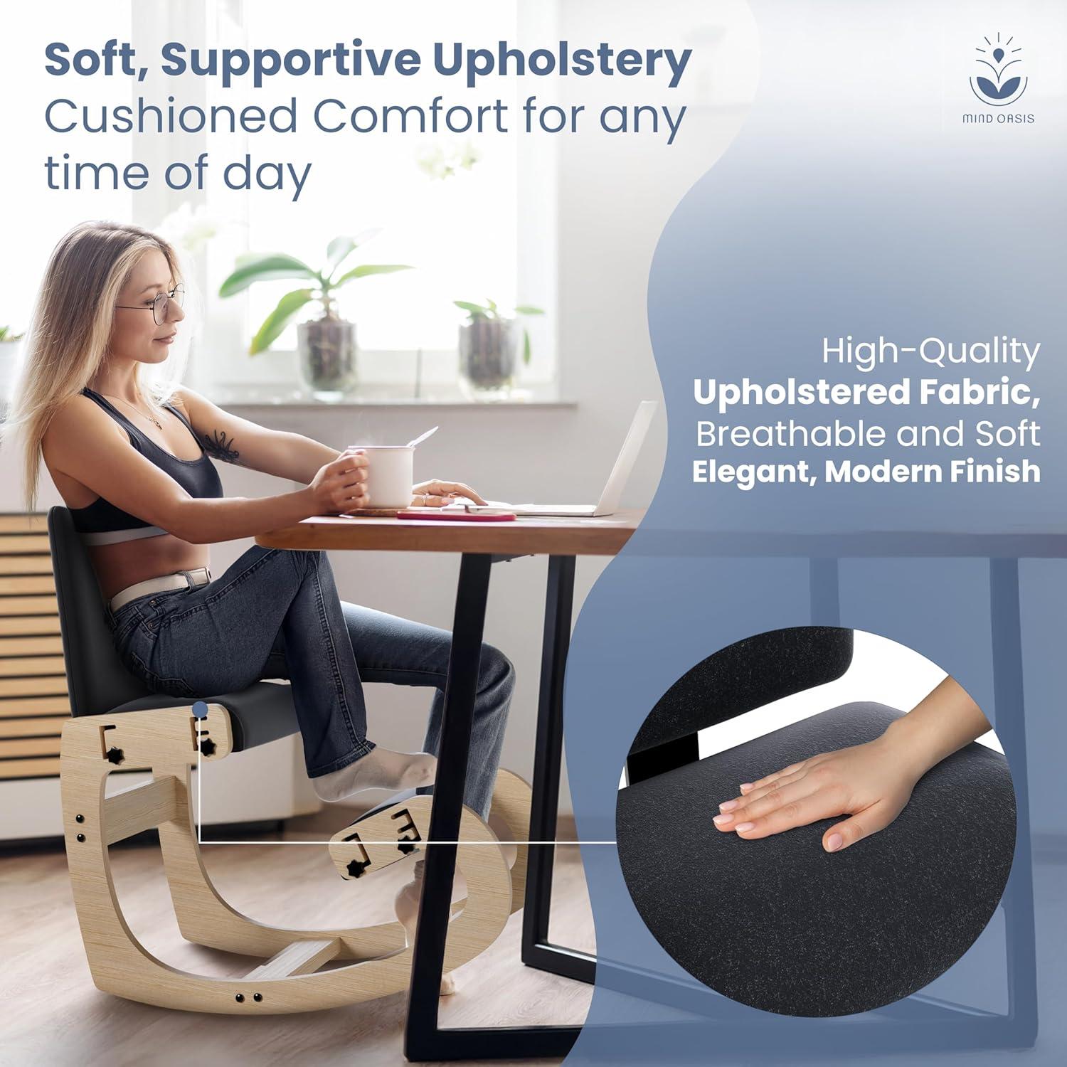 Silla de Rodillas Ergonómica Mind Oasis Ajustable con Respaldo