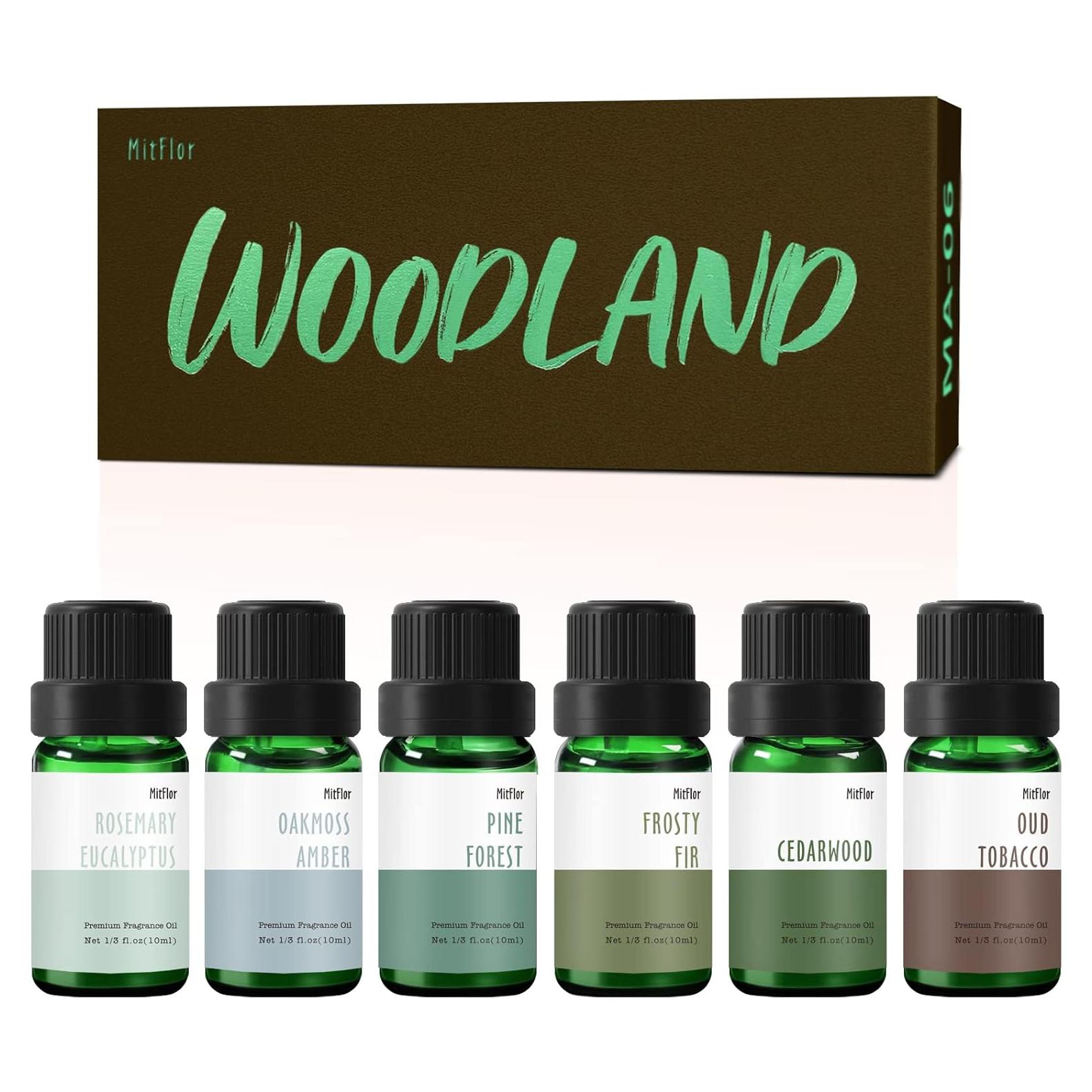 Conjunto de Aceites Esenciales MitFlor Woodland 10ml x 6