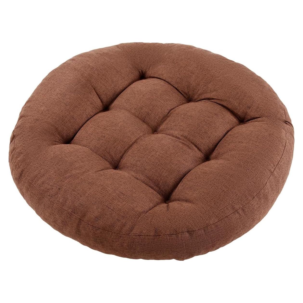 Almohada de Suelo LYLNBYWK Redonda para Meditación 55.88 cm Marrón