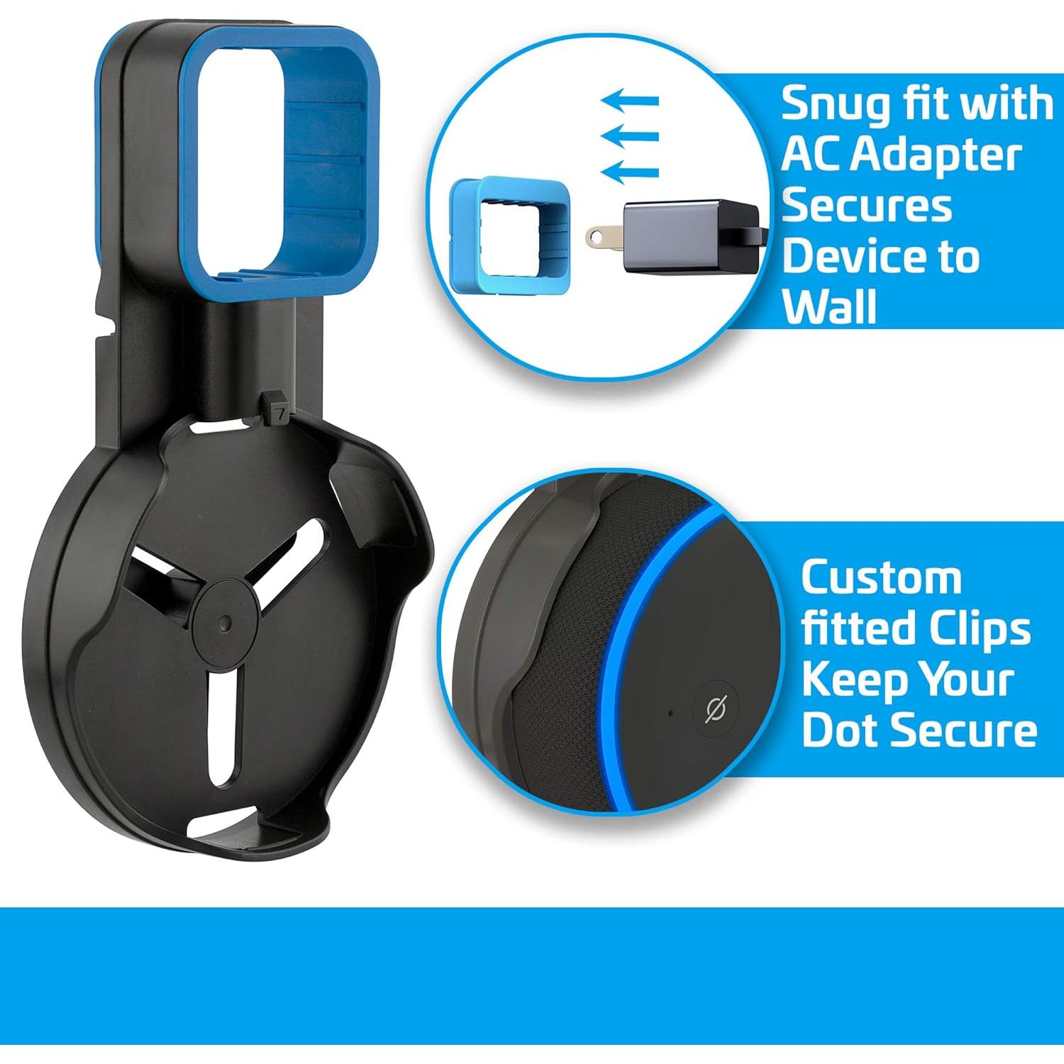 Soporte de pared Coby para Echo Dot 3ra Gen con gestión de cables