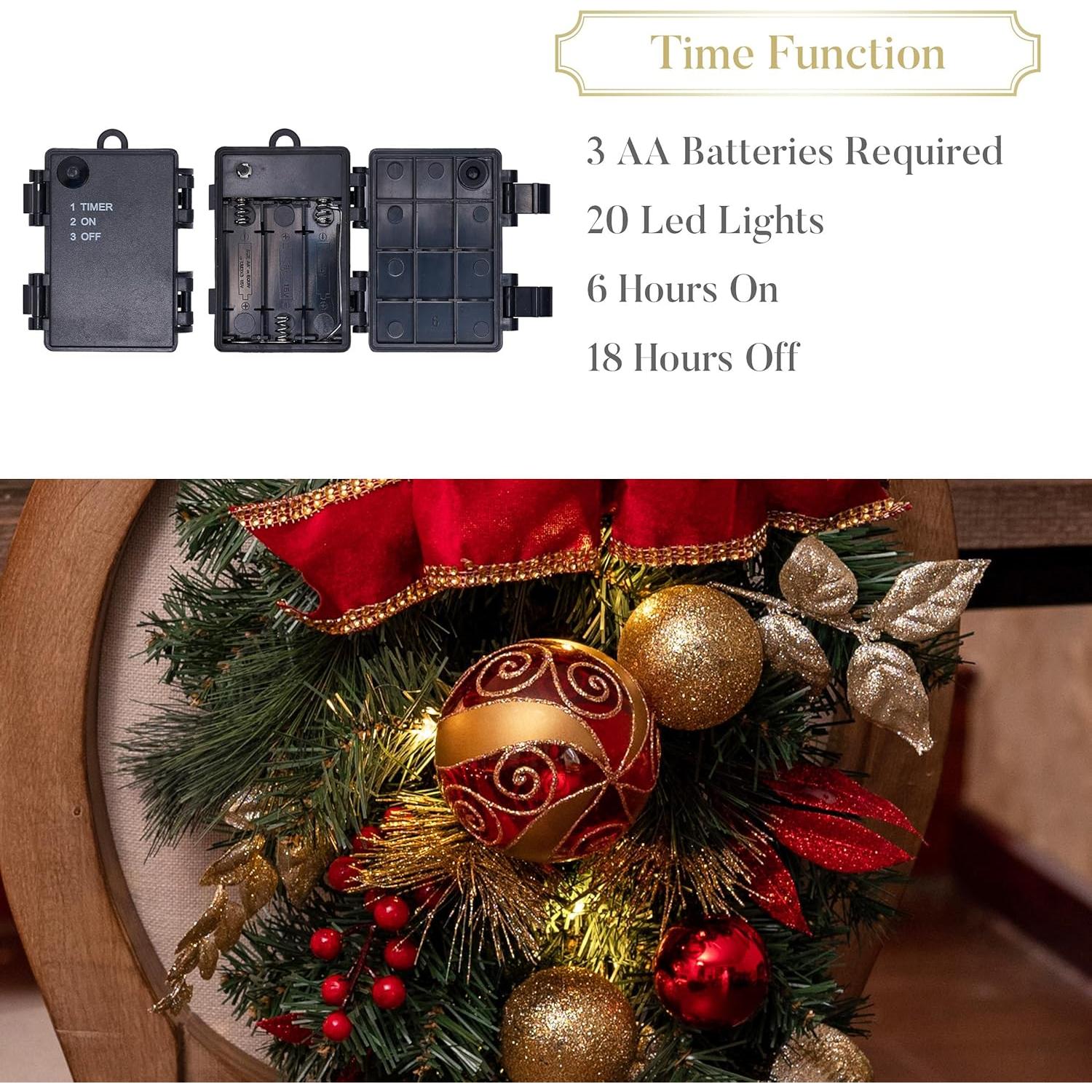 Adorno Navideño Gota Valery Madelyn 60.96 cm 20 Luces LED