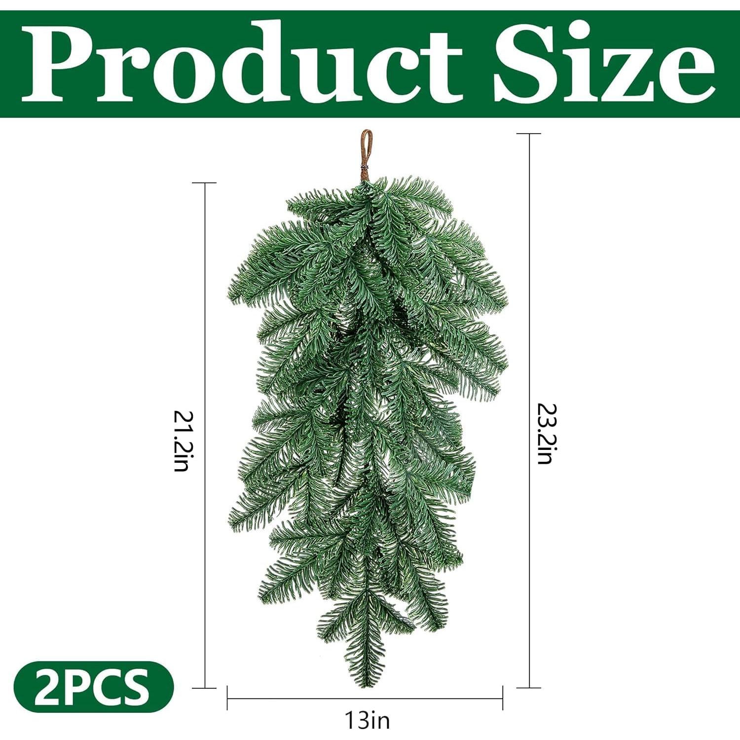 Adorno Navideño Artificial Watayo 2 Pcs Gota 58 cm Verde