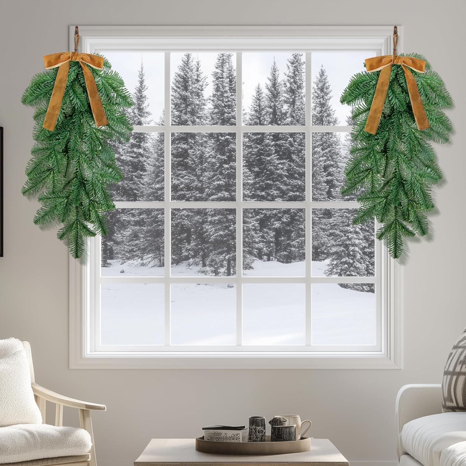 Adorno Navideño Artificial Watayo 2 Pcs Gota 58 cm Verde