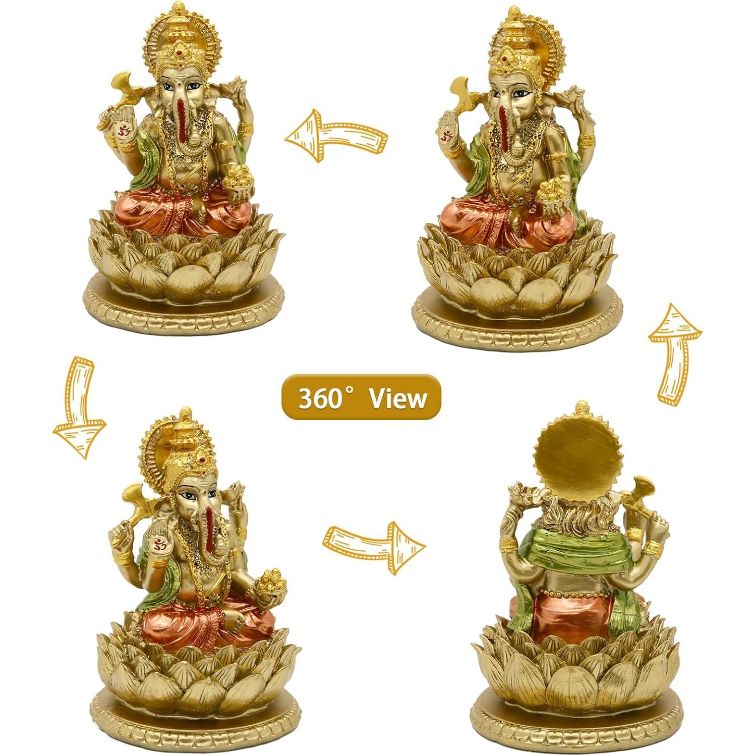 Estatua de Ganesh Alikiki 16.5 cm Polystone Decoración India