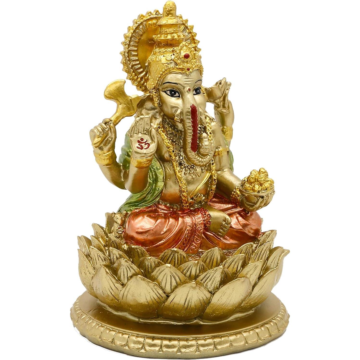 Estatua de Ganesh Alikiki 16.5 cm Polystone Decoración India