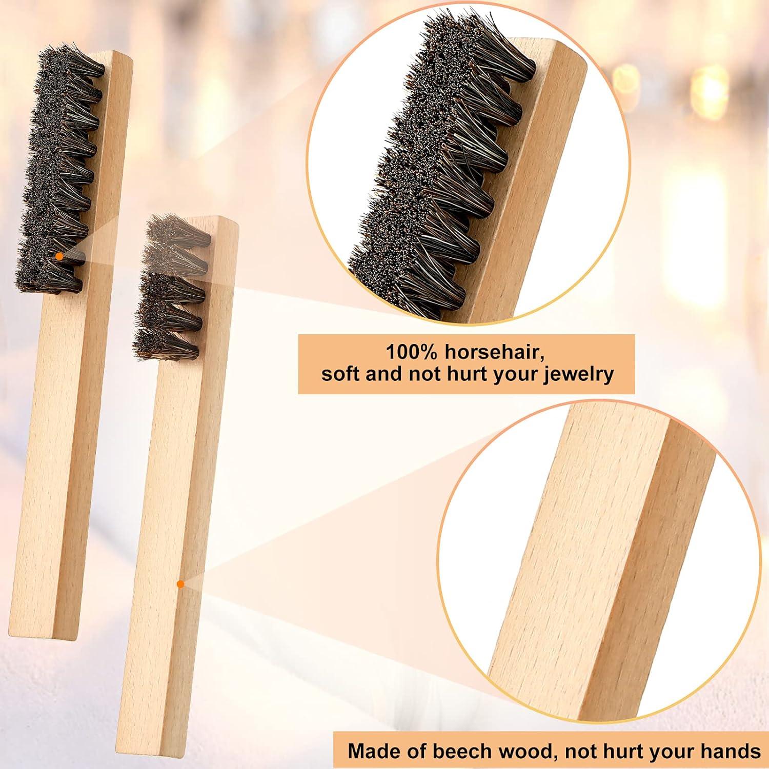 Juego de Pulido de Plata Patelai 4 Piezas con Cepillos y Paños