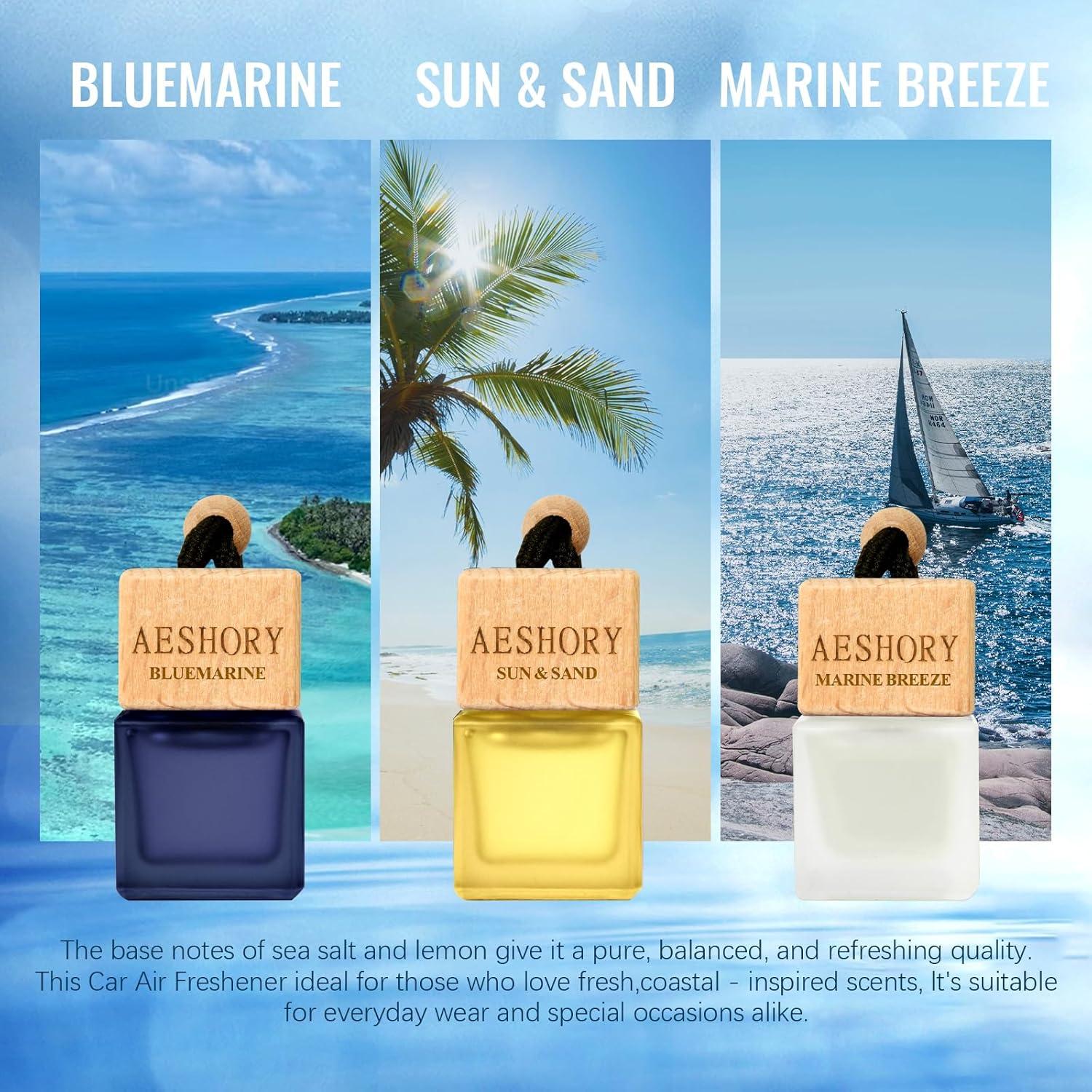 Ambientador de Aire para Auto Aeshory Bluemarine - Set de 3
