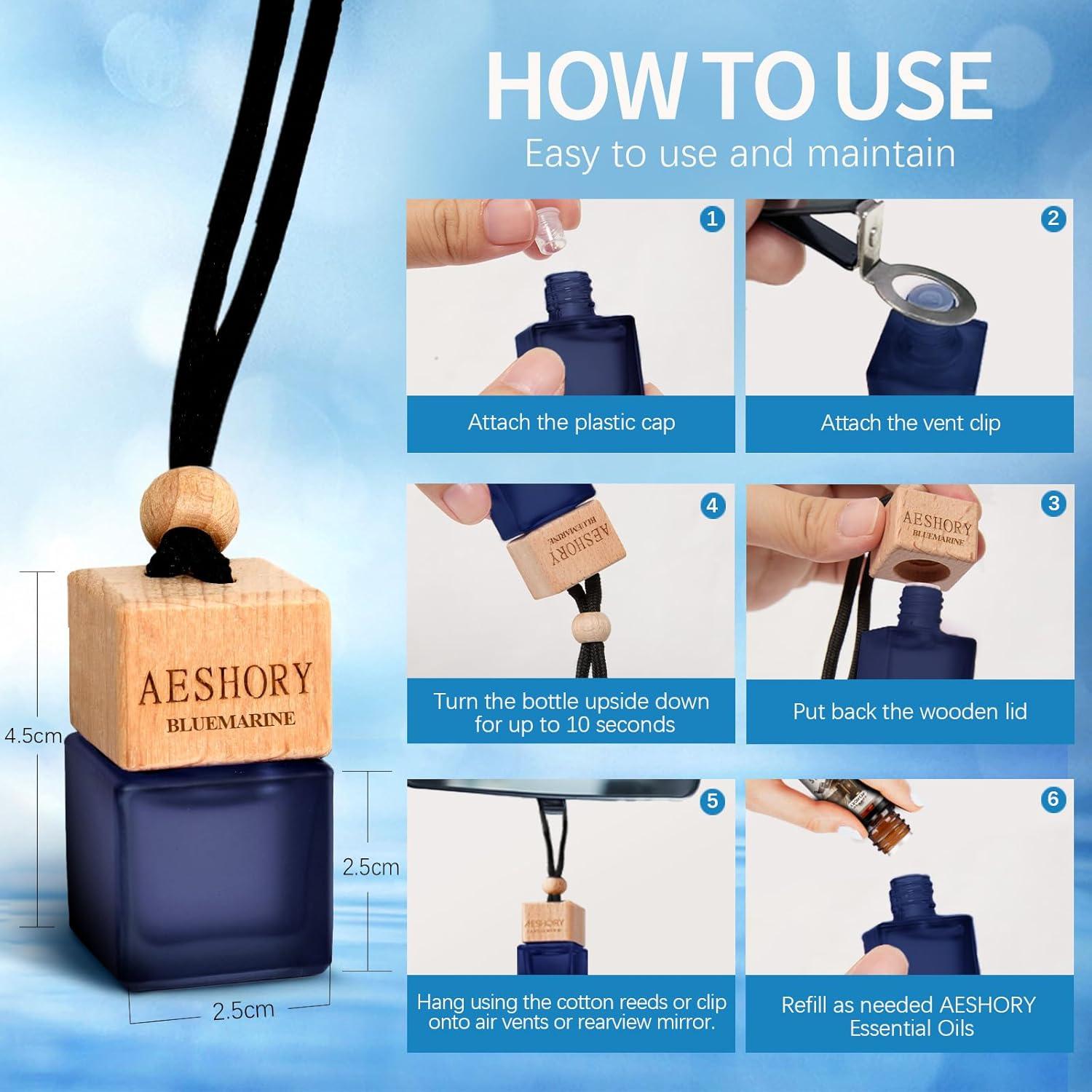 Ambientador de Aire para Auto Aeshory Bluemarine - Set de 3