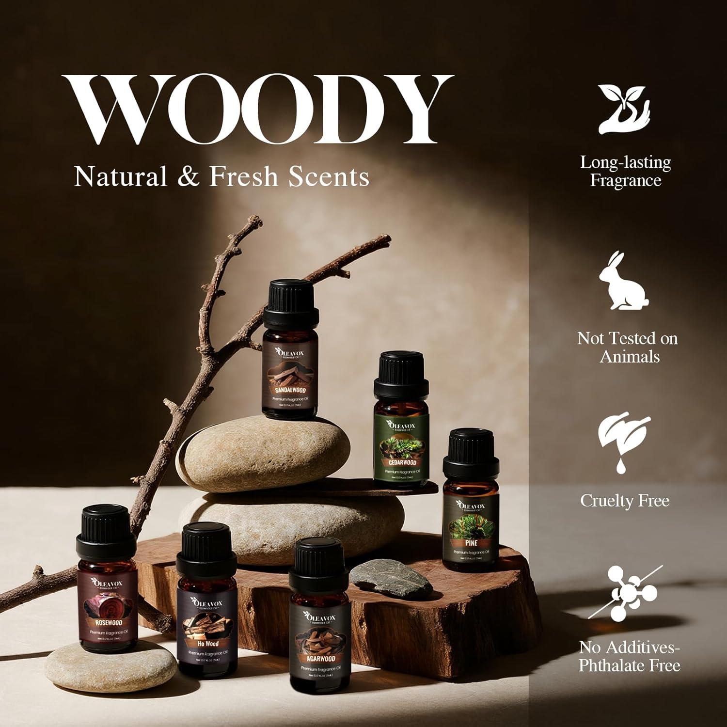 Juego de Aceites Esenciales de Madera OleaVox 10x15ML