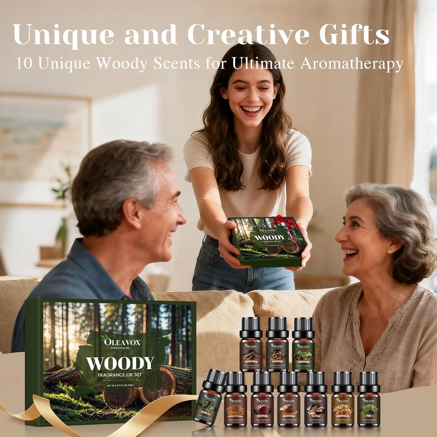 Juego de Aceites Esenciales de Madera OleaVox 10x15ML