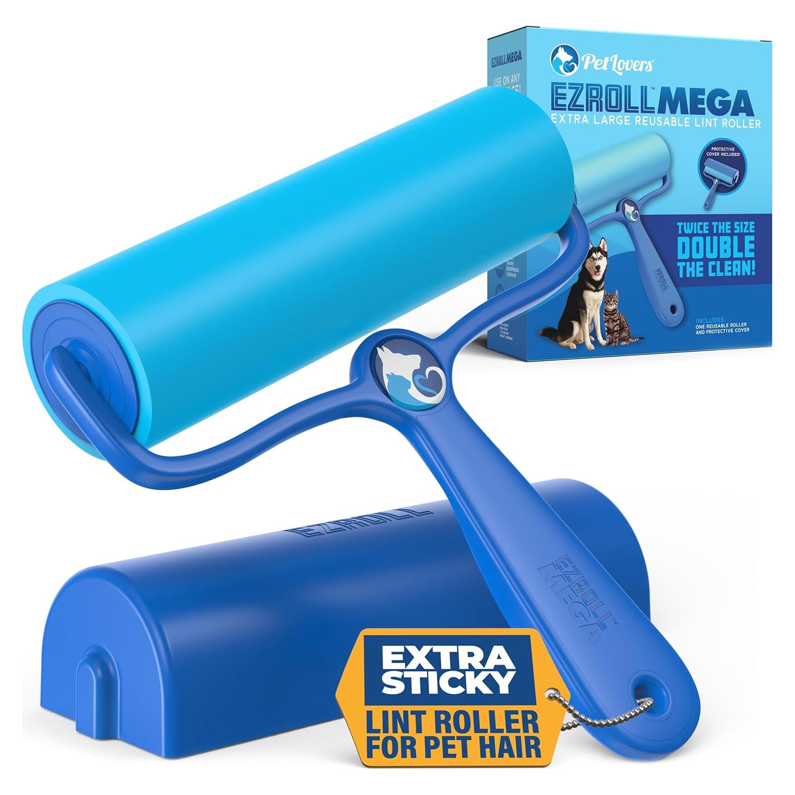 Rodillo Quitapelusa Reutilizable PetLovers EzRoll Grande - Multiusos y Lavable