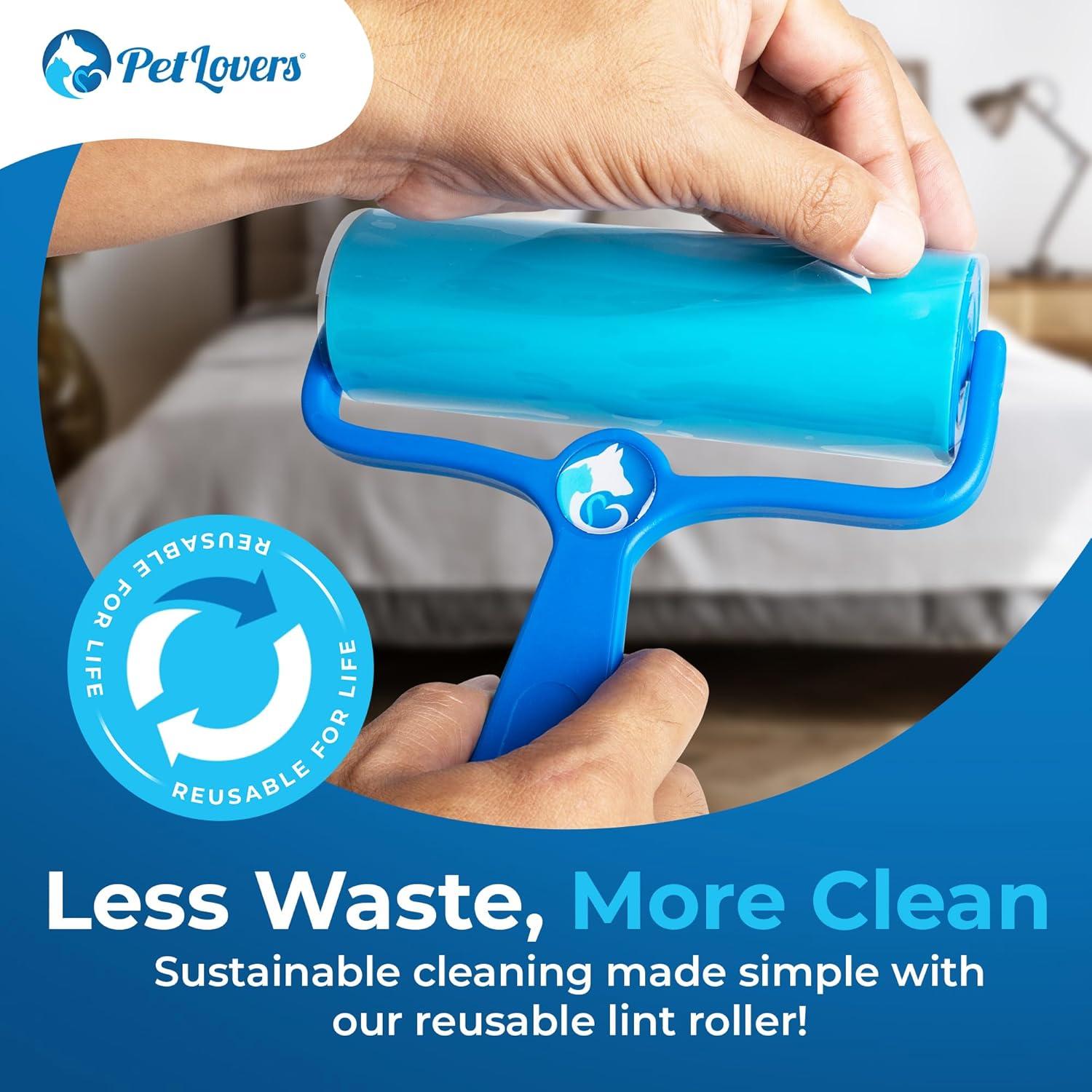 Rodillo Quitapelusa Reutilizable PetLovers EzRoll Grande - Multiusos y Lavable
