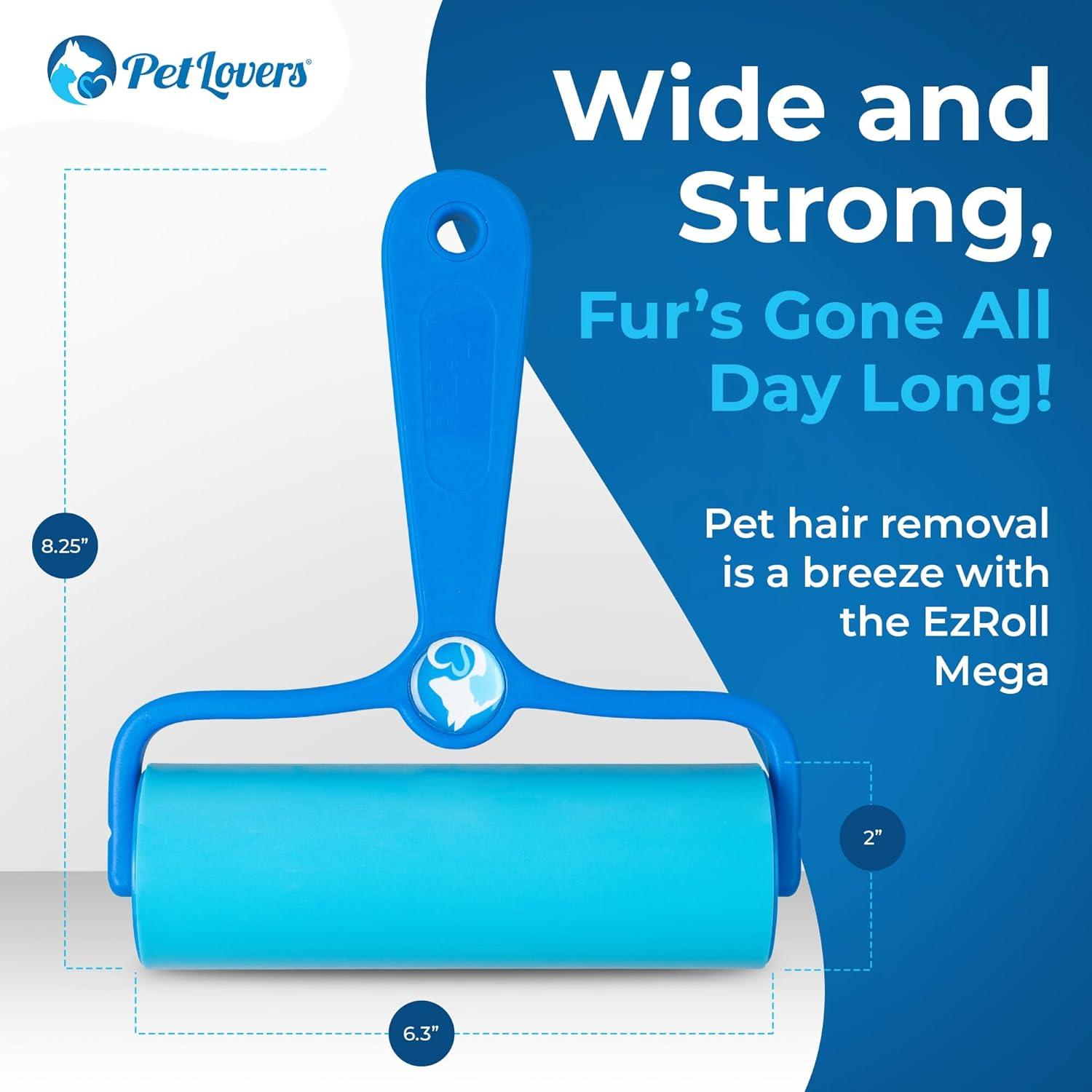 Rodillo Quitapelusa Reutilizable PetLovers EzRoll Grande - Multiusos y Lavable