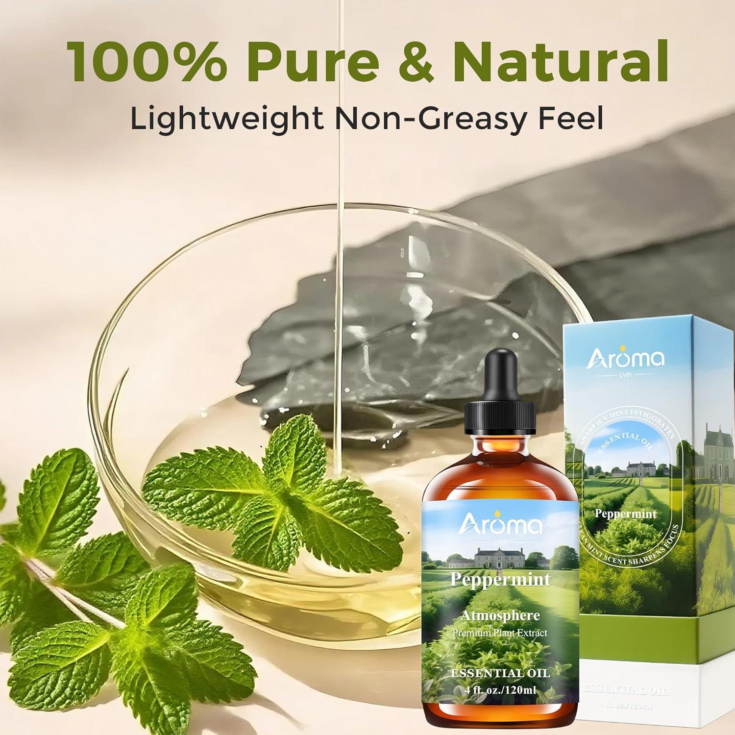 Aceite Esencial de Menta 100% Puro - 118 ml con Caja Regalo