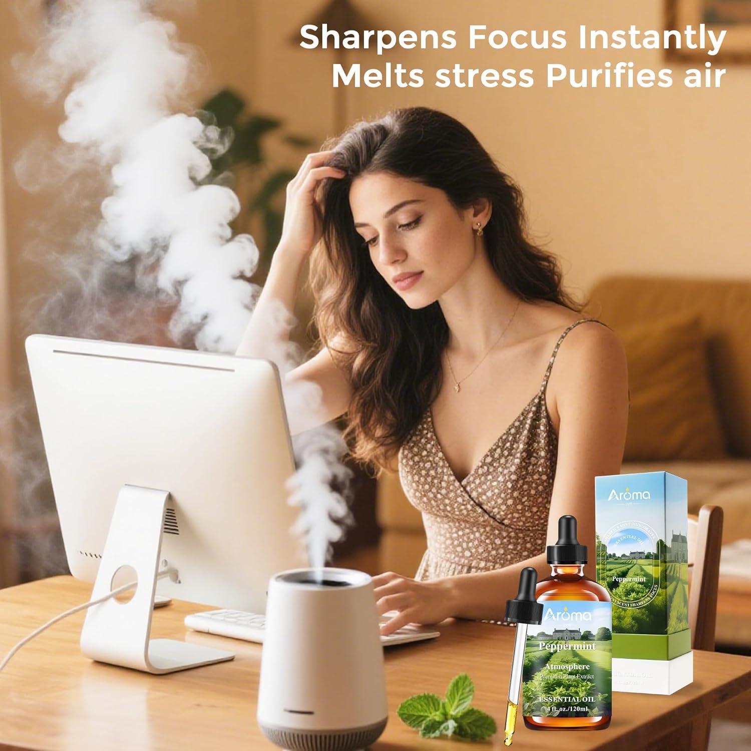 Aceite Esencial de Menta 100% Puro - 118 ml con Caja Regalo