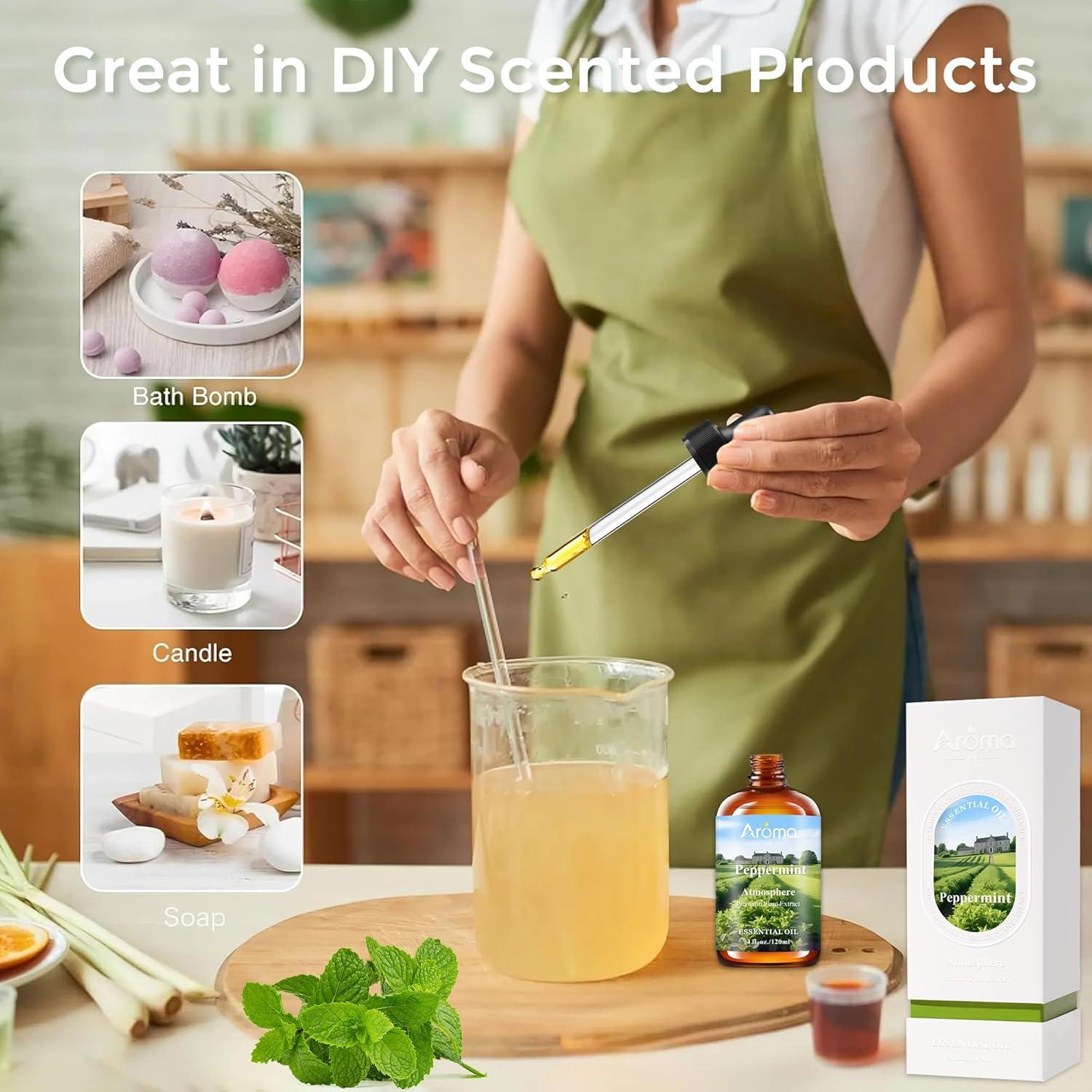 Aceite Esencial de Menta 100% Puro - 118 ml con Caja Regalo