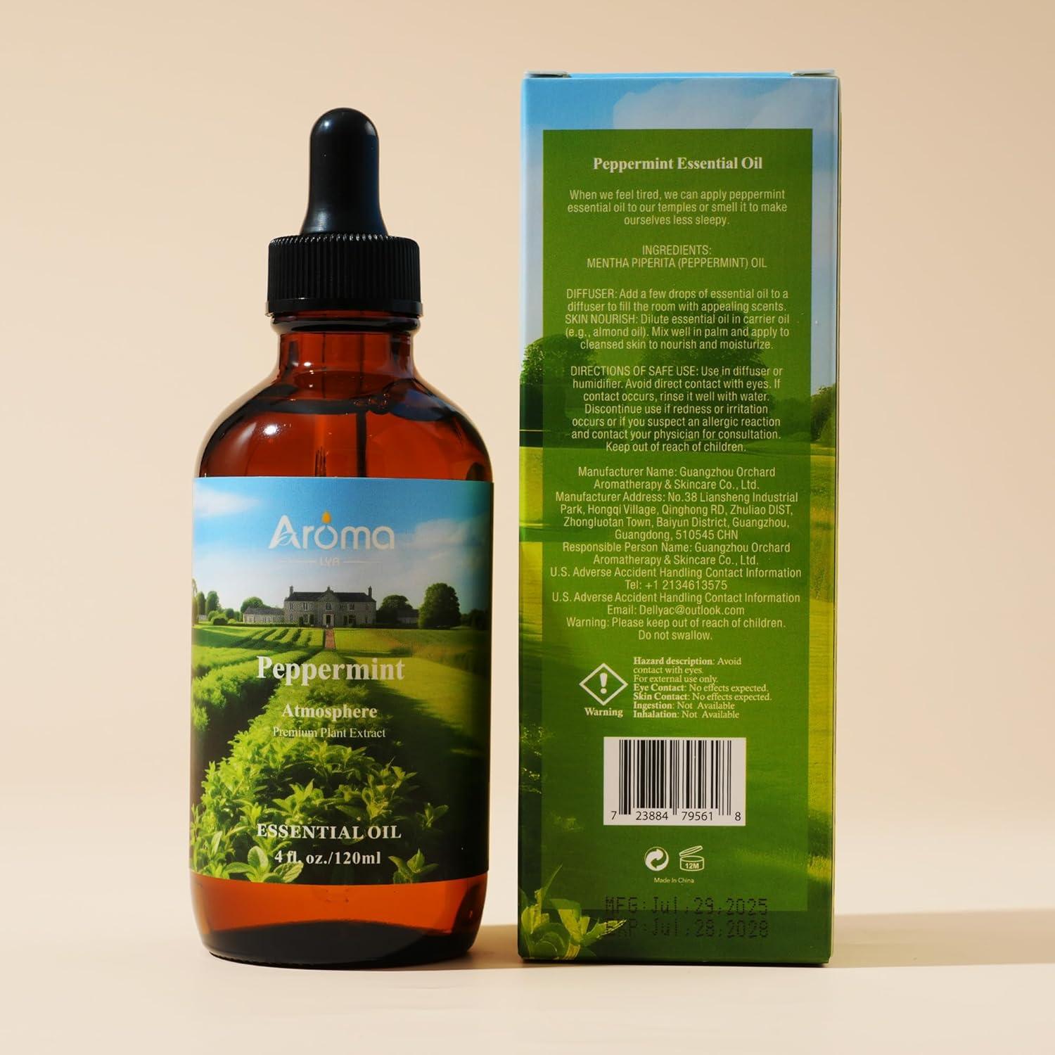 Aceite Esencial de Menta 100% Puro - 118 ml con Caja Regalo