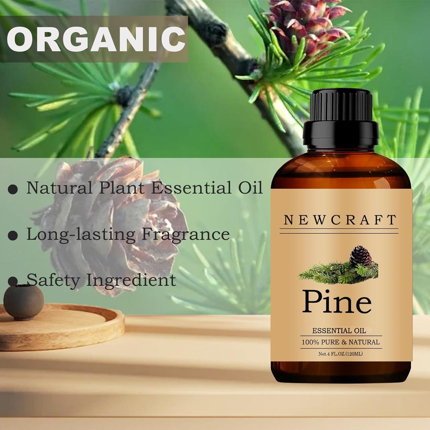 Aceite Esencial de Pino 120ml NewCraft 100% Puro para Aromaterapia