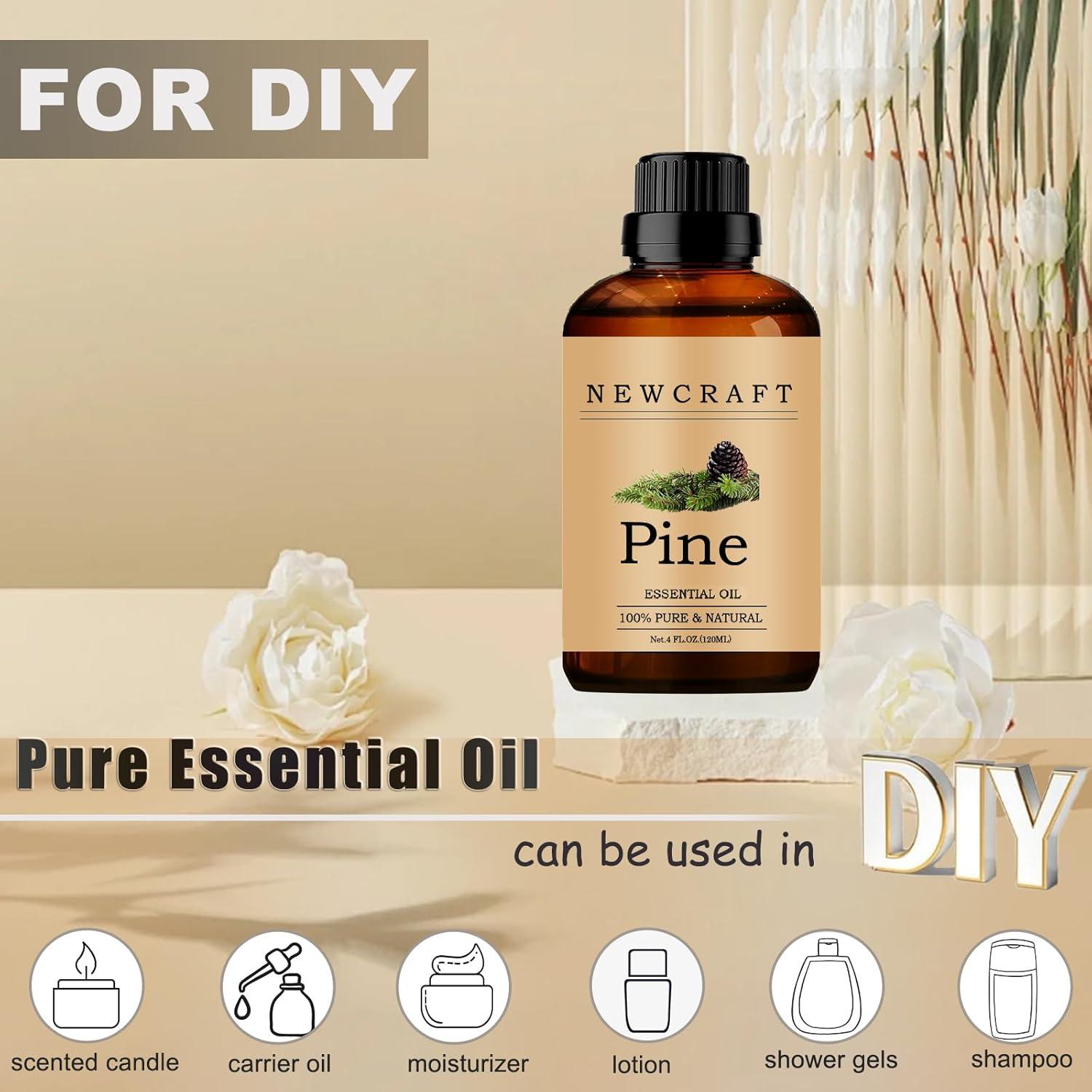 Aceite Esencial de Pino 120ml NewCraft 100% Puro para Aromaterapia
