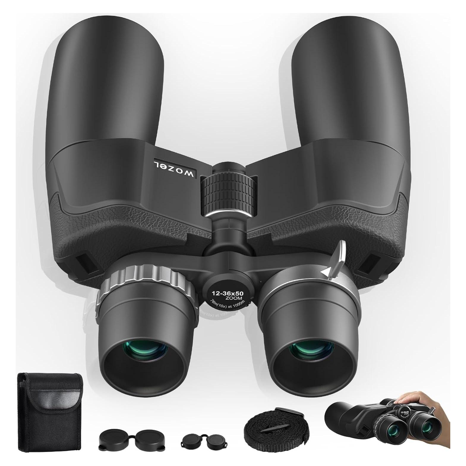 Binoculares Wozel 12-36x50 HD para Observación de Aves