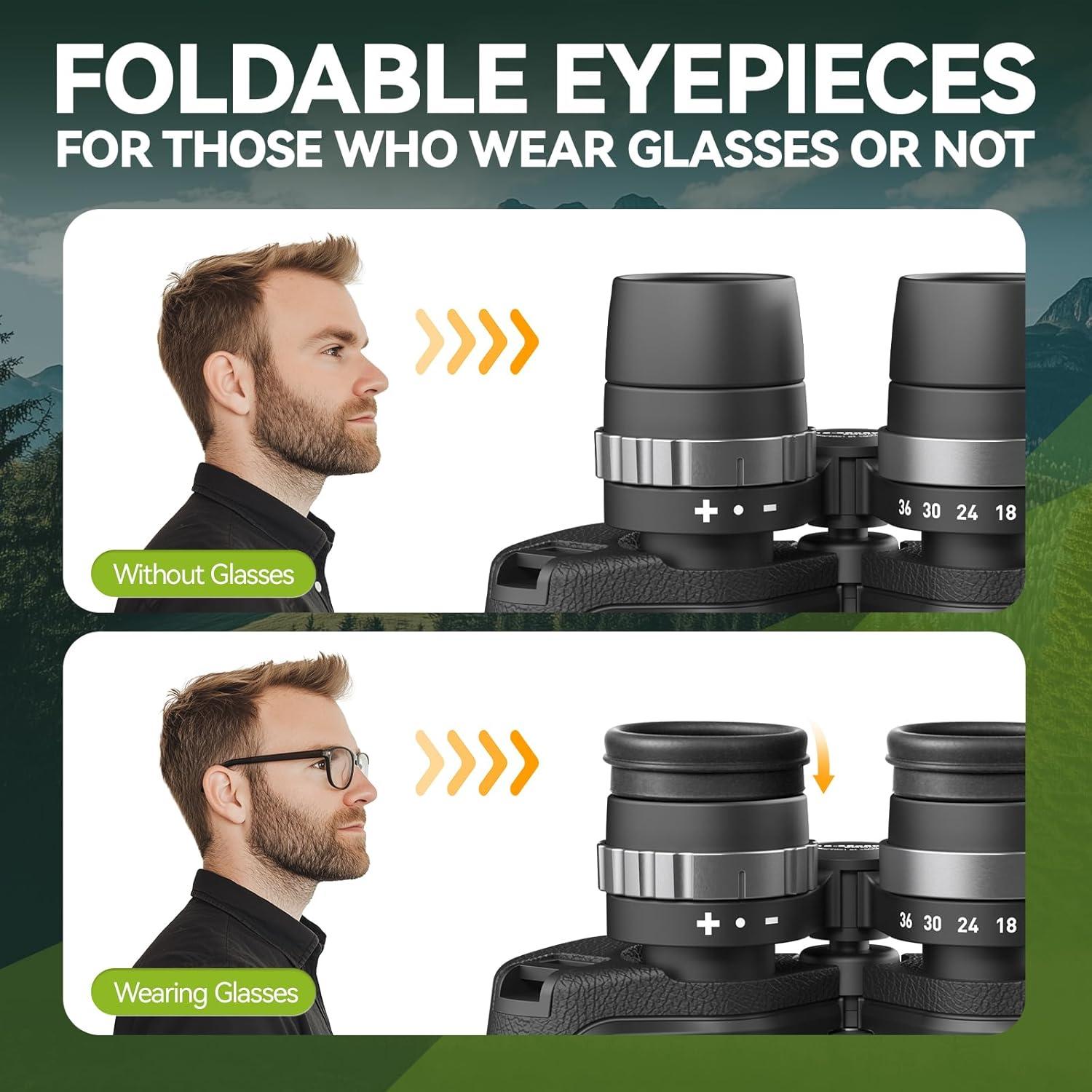 Binoculares Wozel 12-36x50 HD para Observación de Aves