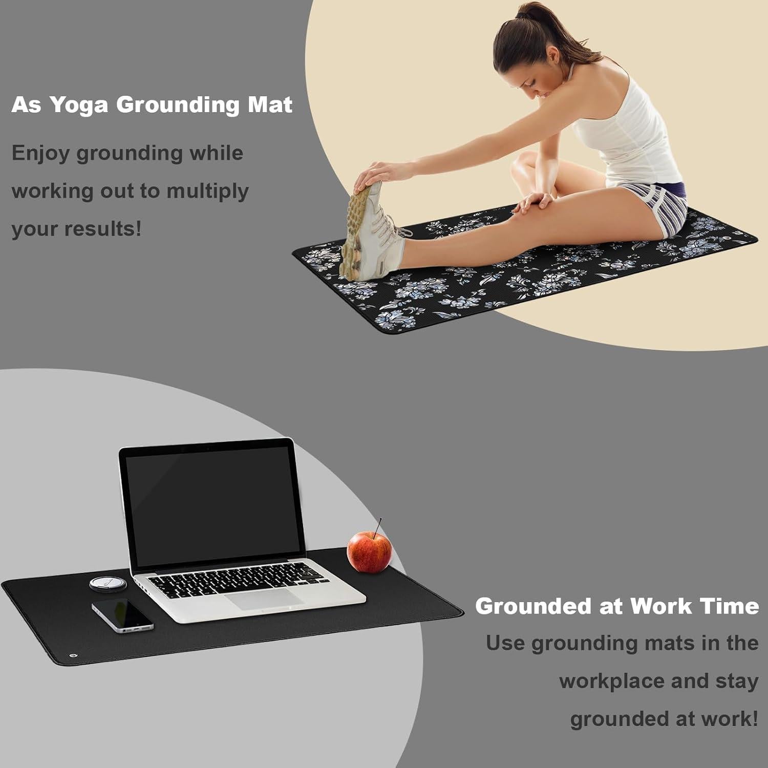 Alfombrilla de Conexión a Tierra TALILALU 60x33 cm con Cable 4.57m