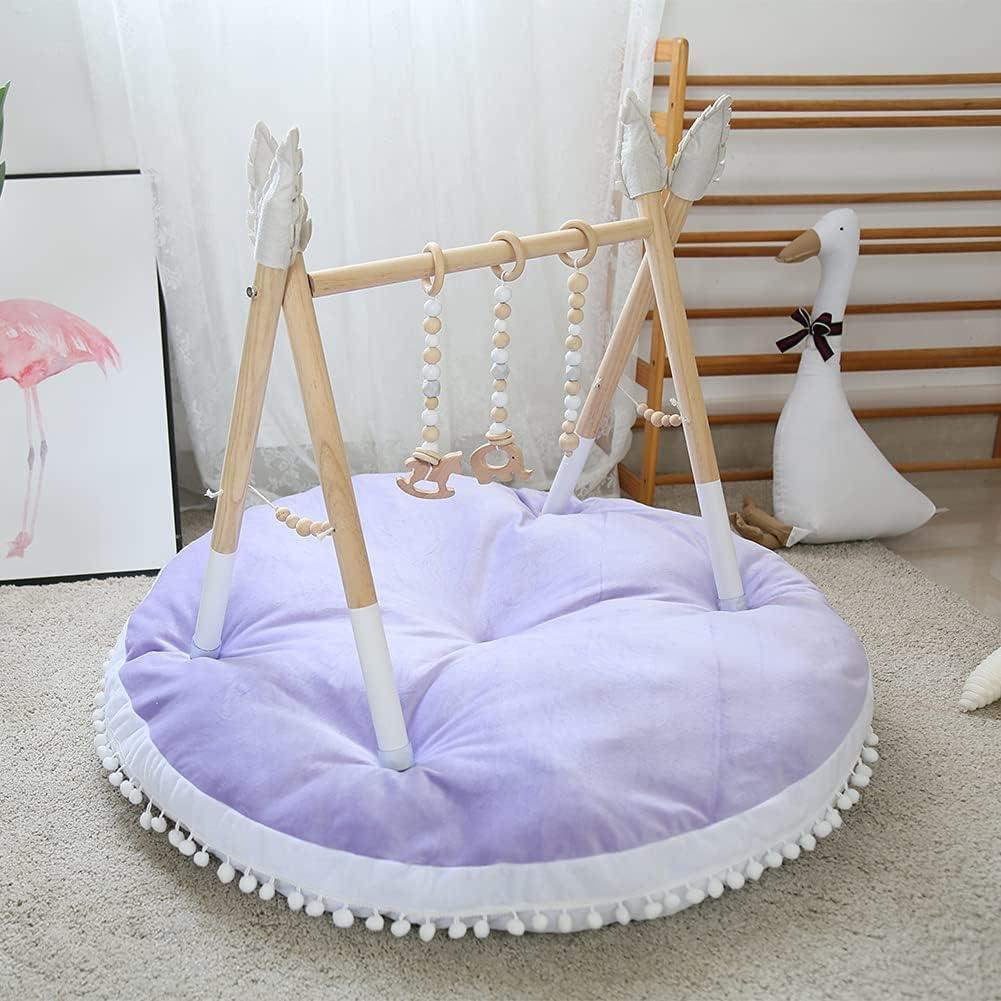 Almohada de Suelo Redonda Kishome 88.9 cm Púrpura