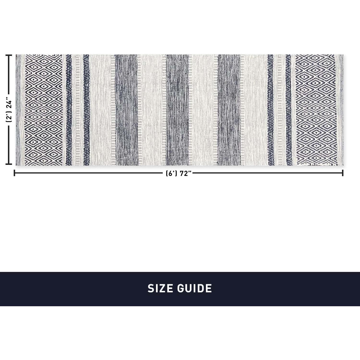 Alfombra Corredor Chardin hogar 1.52x1.83m Algodón Reciclado Gris Marino