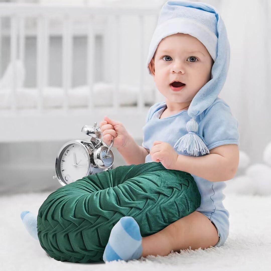 Cojines Redondos de Terciopelo Teieas 40 cm Naranja - 2 Pcs