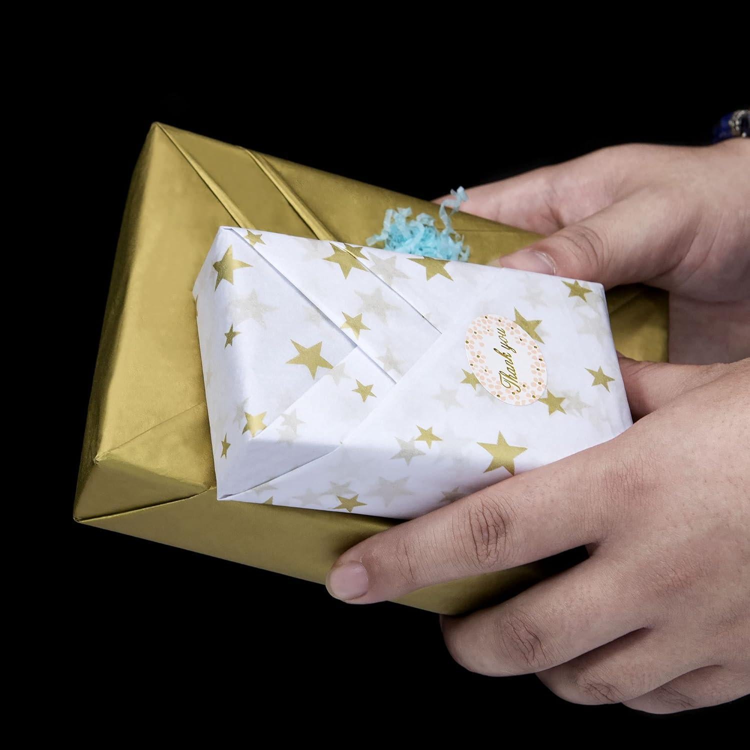 Papel de Seda Dorado MR FIVE 60 Hojas 50x70 cm para Regalos