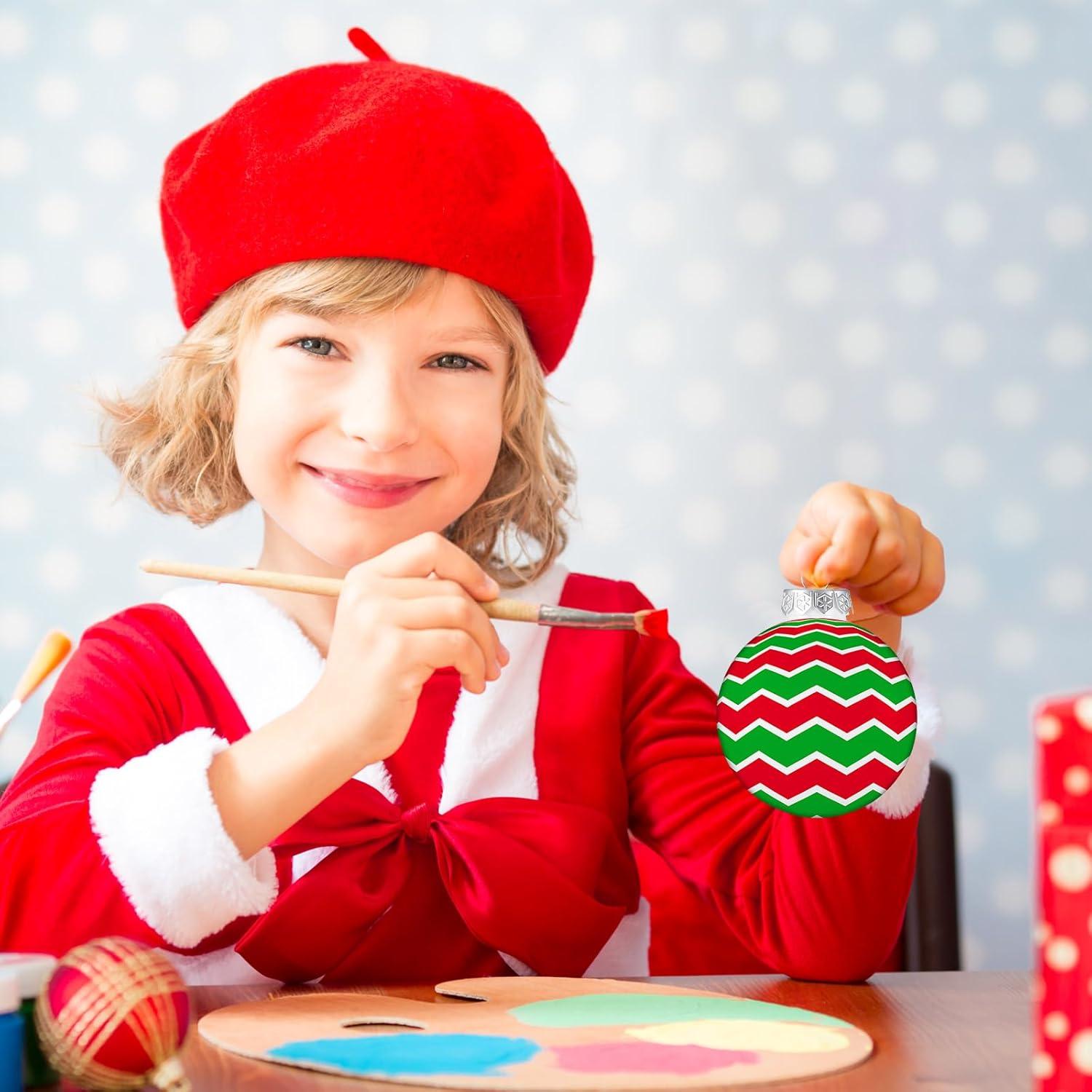 Adornos Navideños DIY Zubebe 8 cm Blancos Mate 36 Pcs