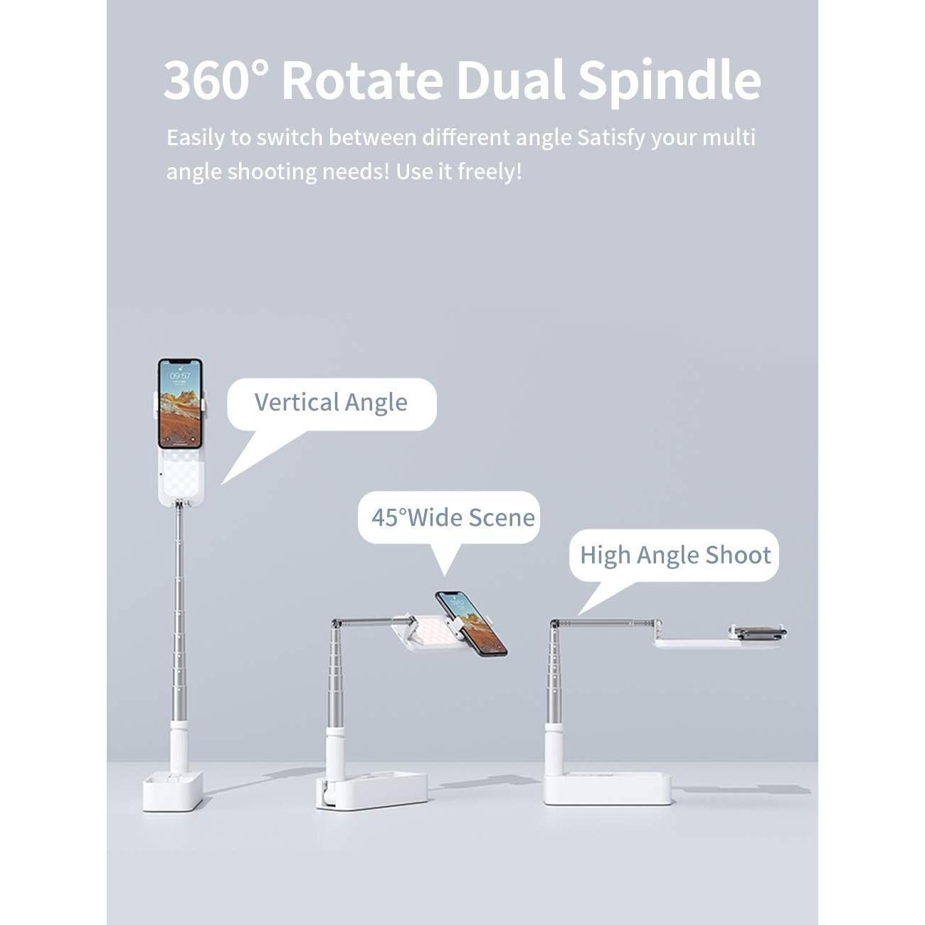 Soporte de Selfie Viozon V6 con Luz LED y Control Remoto