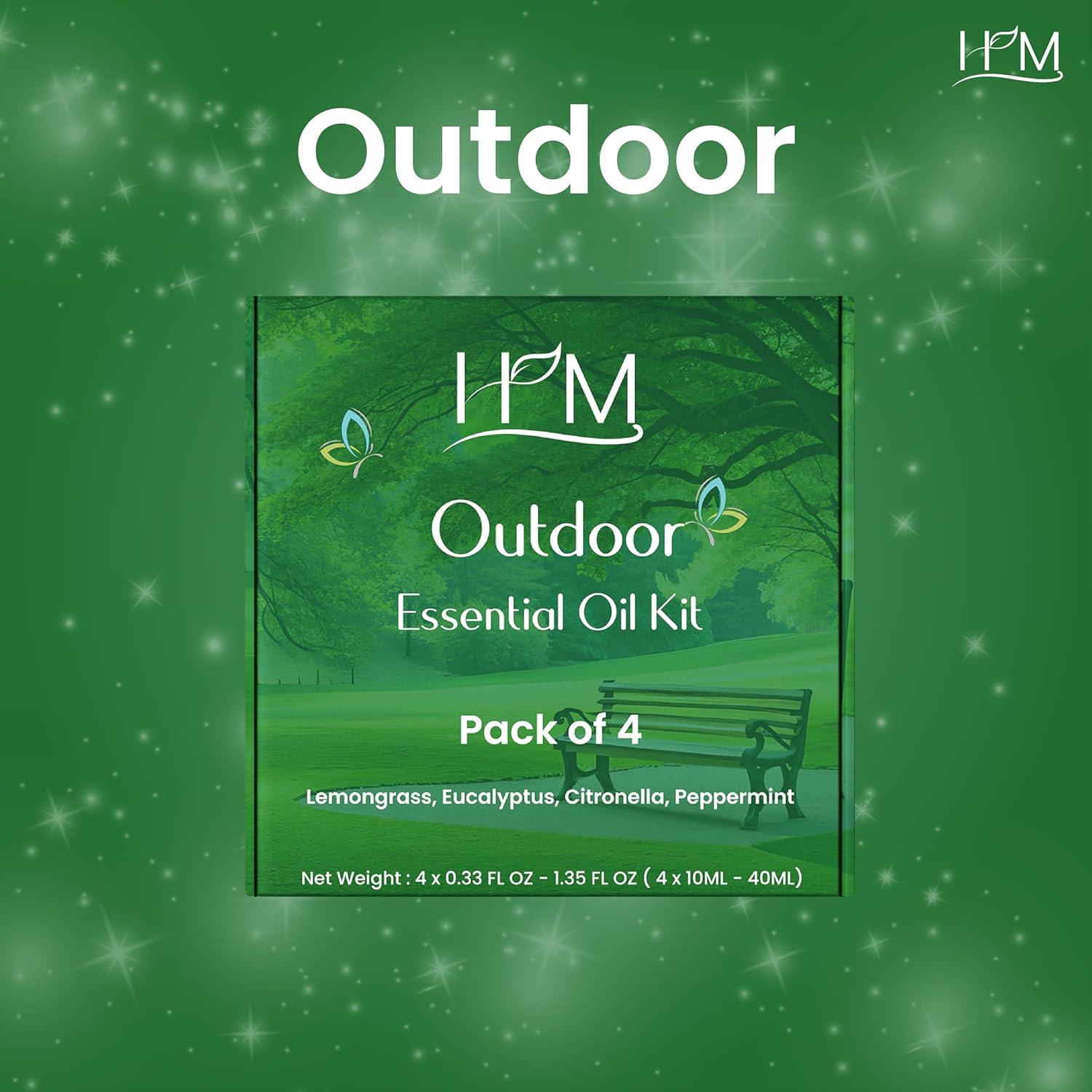 Kit de Aceites Esenciales HM Outdoor - 4 Aromas Naturales 40 ML
