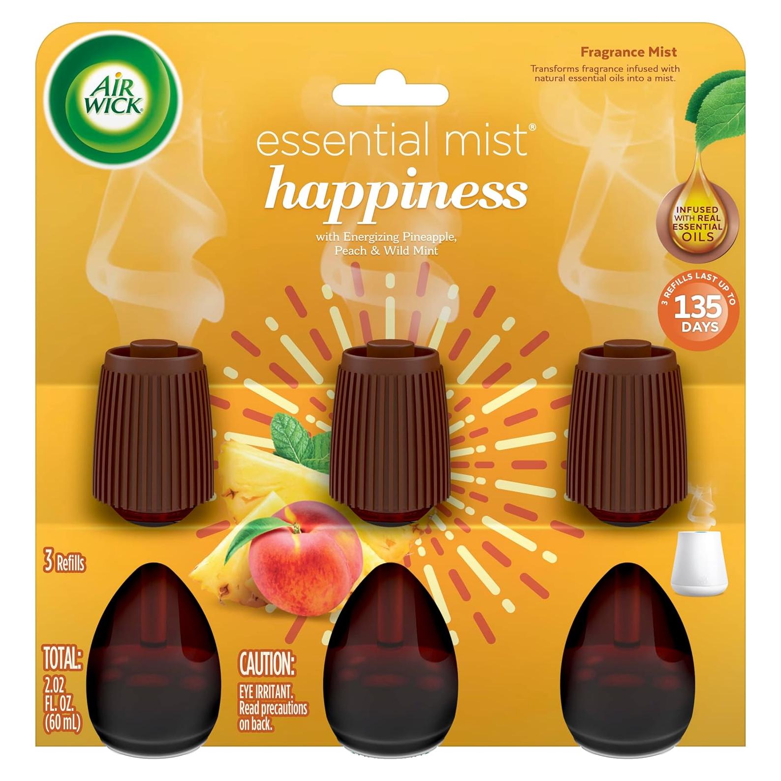 Recarga Air Wick Essential Mist 3ct Felicidad Ambientador